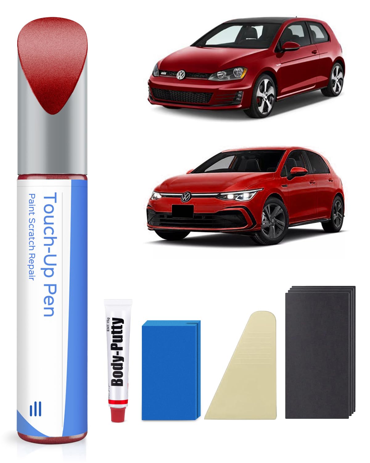 LY3D/G2 Tornado Red Lackstift Kit Kompatibel mit VW/Volkswagen Exakte Übereinstimmung für Chips und Kratzer von PARTS4EV