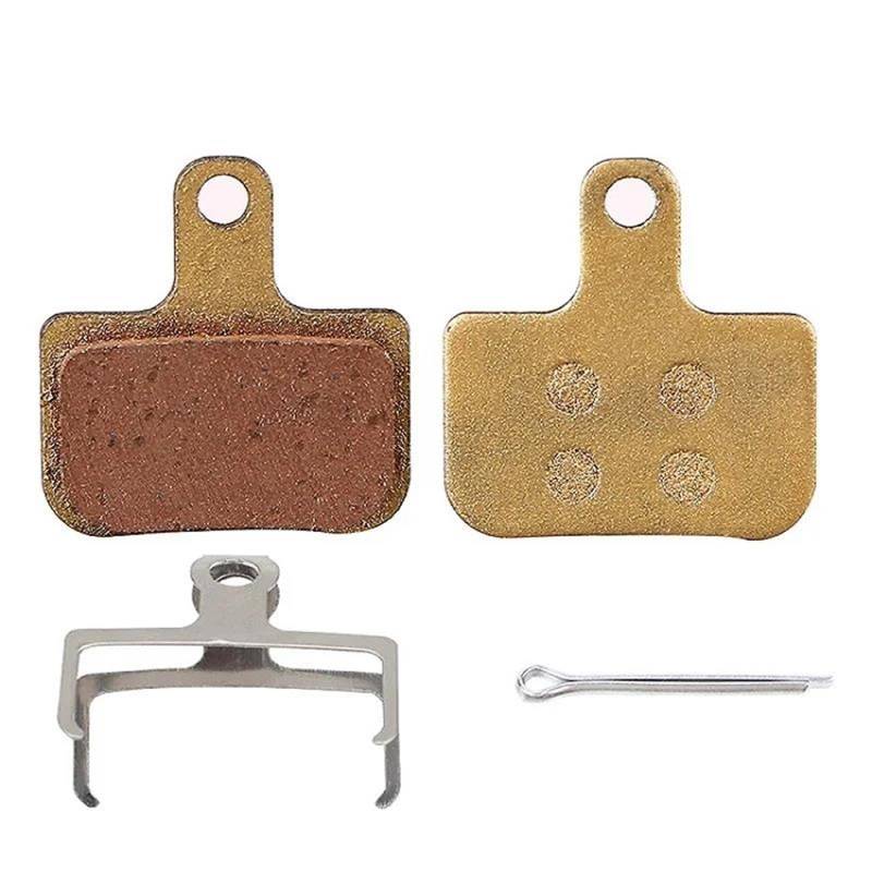 Brake Pad Passend Für SRAM RED FORCE ETAP AXS Fahrradteile Zubehör 10 Paar Fahrradbremsbeläge MTB Fahrrad Hydraulische Scheibenbremsbeläge Motorcycle Semi Metal Front And Rear(Color:Copper base) von PASPRT