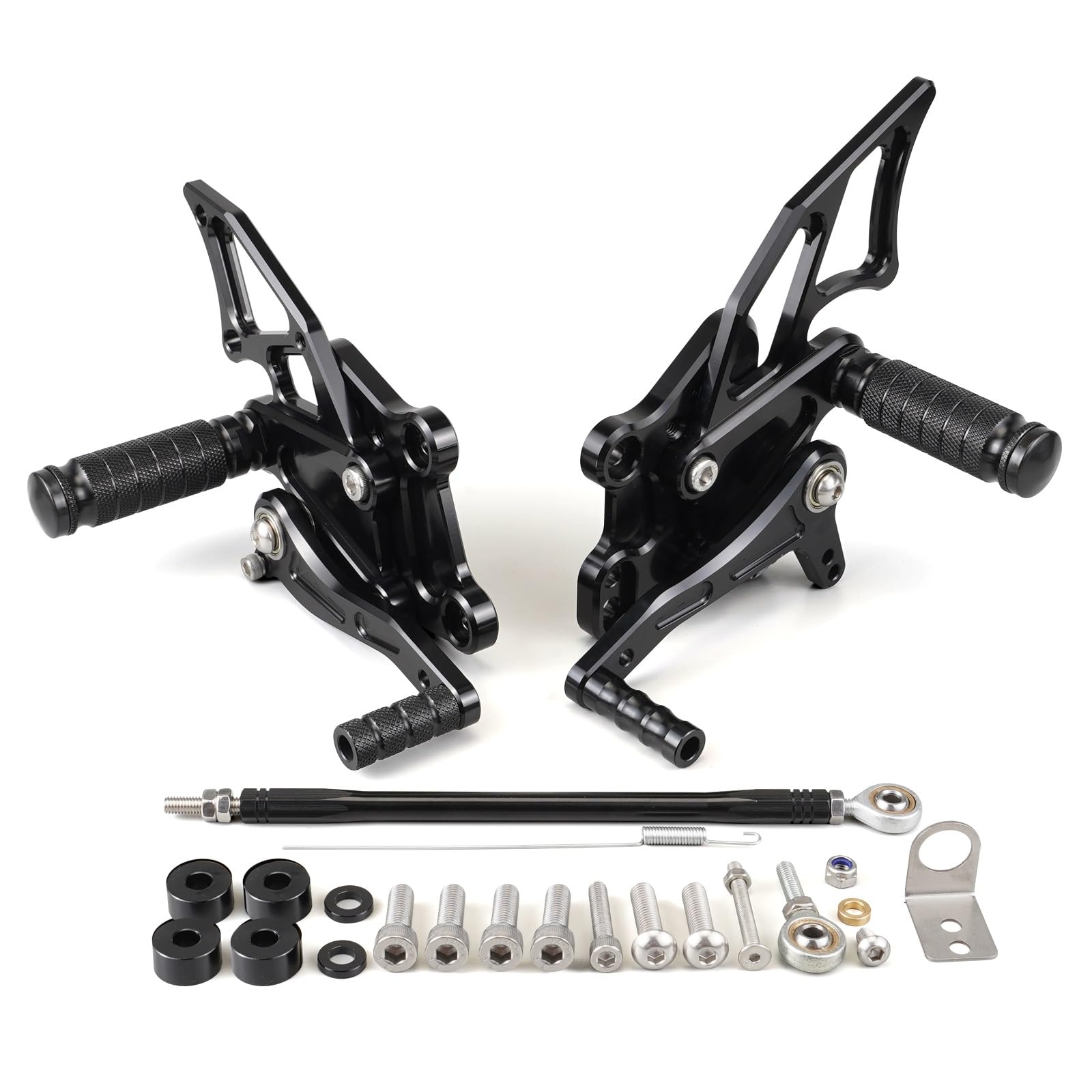 Fußrasten Pedal CNC Motorrad Einstellbar Für Kawasaki Für Ninja 300 EX300 2013-2017 Fußrastenanlage Fußrasten Hinten Set Fußrasten Fußstütze Vordere Fußrasten Motorräder von PASPRT