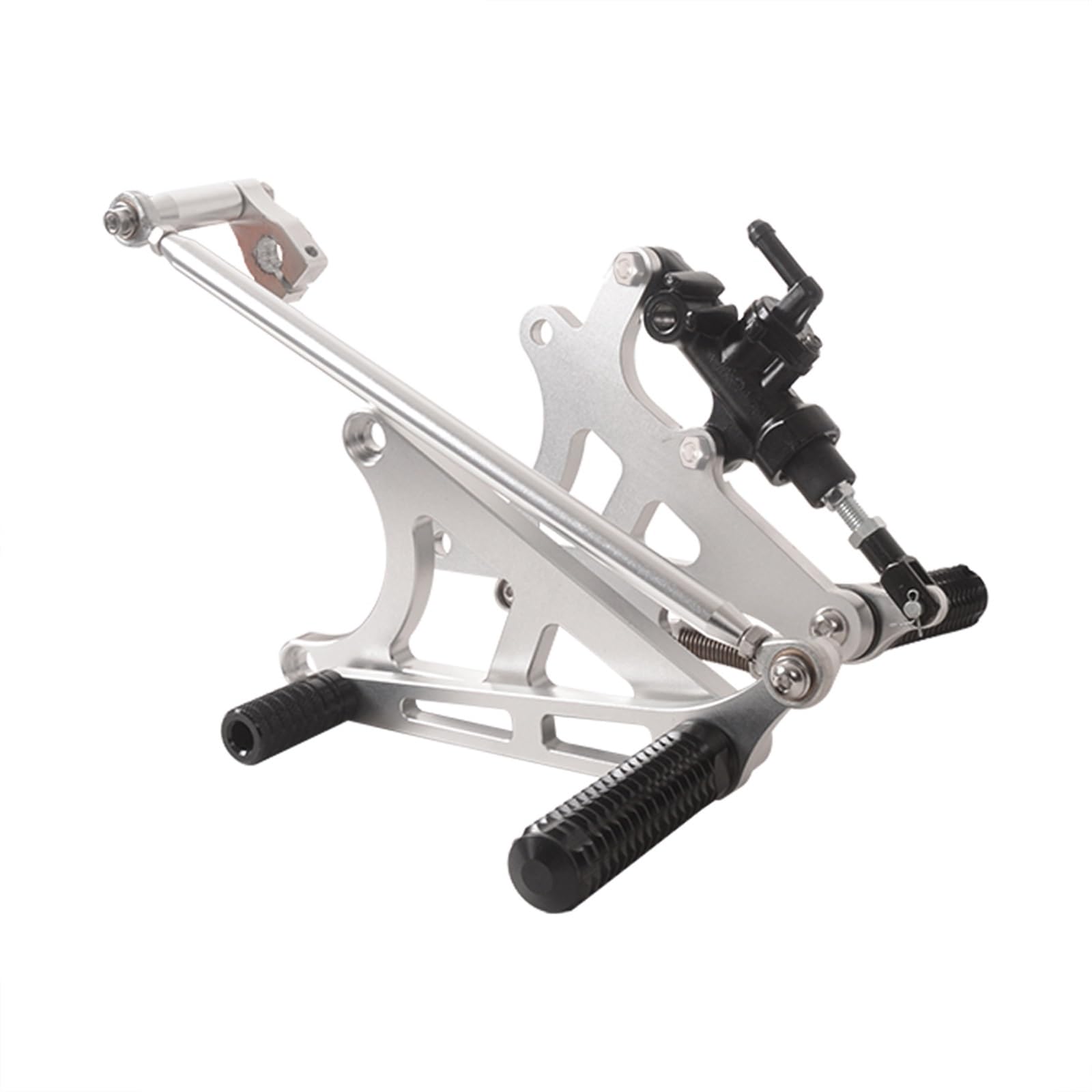 Fußrasten Pedal CNC-verstellbare Fußrastenanlage Für YZF R25 R3 MT-03 MT03 R3 2014–2020 Fußrastenanlage Vordere Fußrasten Motorräder(Silver) von PASPRT