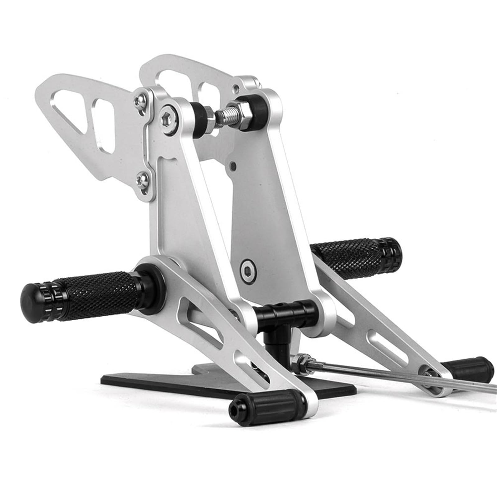 Fußrasten Pedal Einstellbare Fußrastenanlage Fußrastenanlage Aluminium Motorrad Fußrasten Fußstütze Für CB500 CB 500 1998 1999 2000 2001 2002 2003 Vordere Fußrasten Motorräder(Silver) von PASPRT