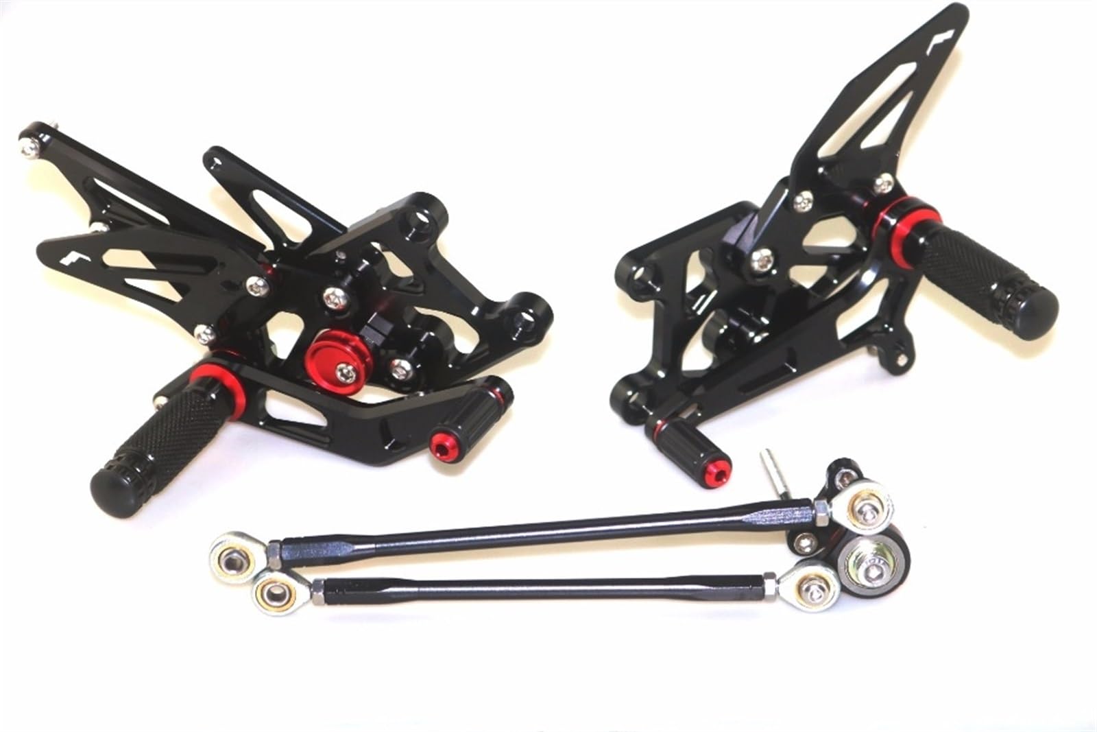 Fußrasten Pedal Für CBR600RR 2007-2019 CNC-verstellbare Fußrastenanlage Fußrastenanlage Vordere Fußrasten Motorräder(Black) von PASPRT