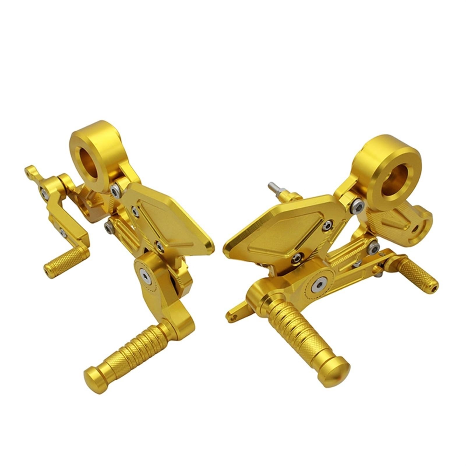 Fußrasten Pedal Für CFMOTO Für 450SR 2022 2023 CNC Aluminium Einstellbare Fußstützen Hinten Shift Fuß Pedal Fußstütze Erhöhte Pedal Montage Vordere Fußrasten Motorräder(Gold) von PASPRT