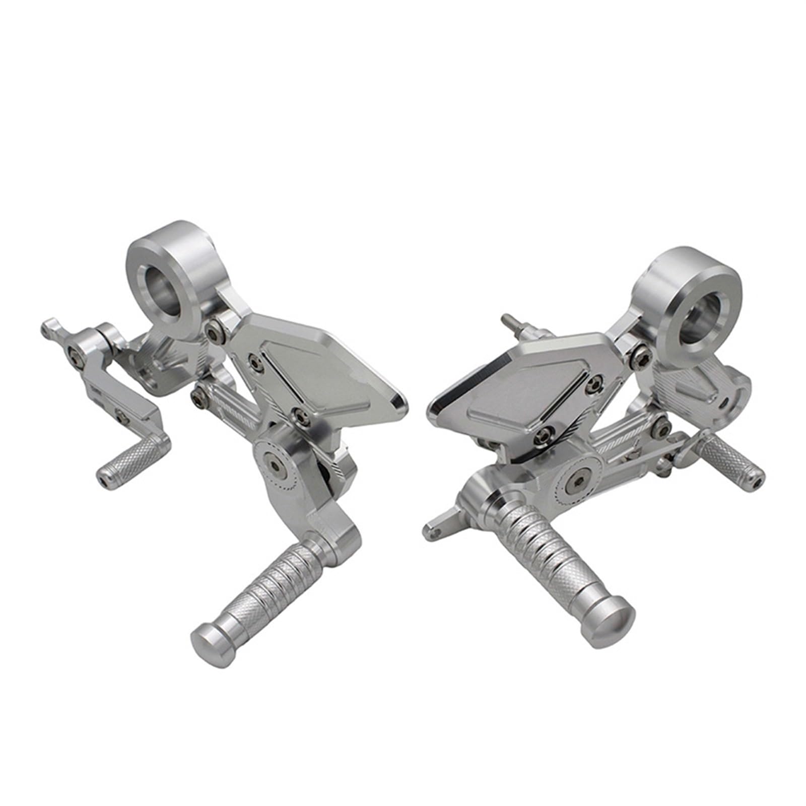 Fußrasten Pedal Für CFMOTO Für 450SR 2022 2023 CNC Aluminium Einstellbare Fußstützen Hinten Shift Fuß Pedal Fußstütze Erhöhte Pedal Montage Vordere Fußrasten Motorräder(Gray) von PASPRT