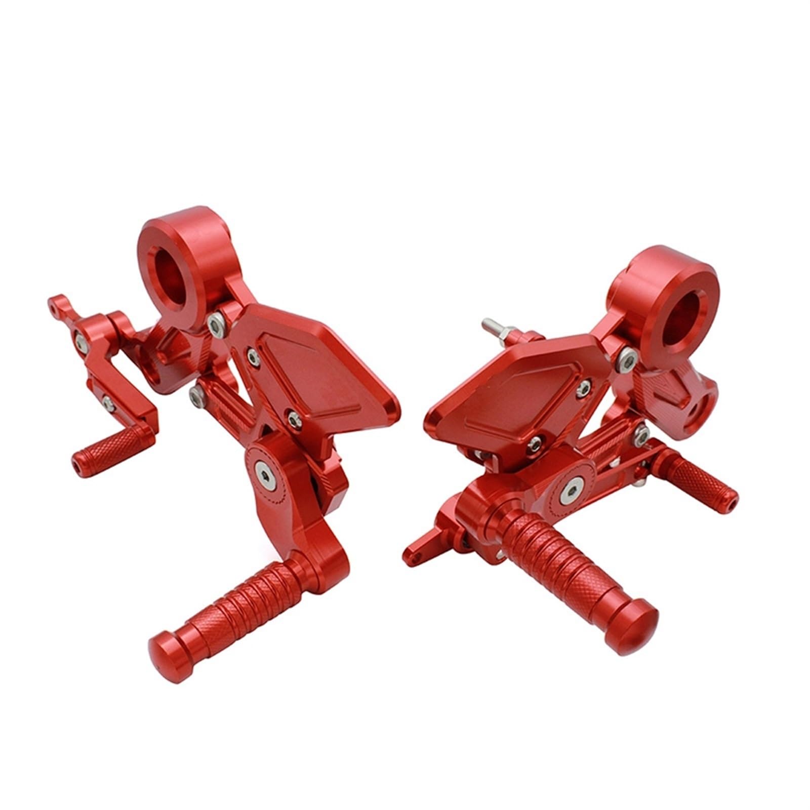 Fußrasten Pedal Für CFMOTO Für 450SR 2022 2023 CNC Aluminium Einstellbare Fußstützen Hinten Shift Fuß Pedal Fußstütze Erhöhte Pedal Montage Vordere Fußrasten Motorräder(Red) von PASPRT