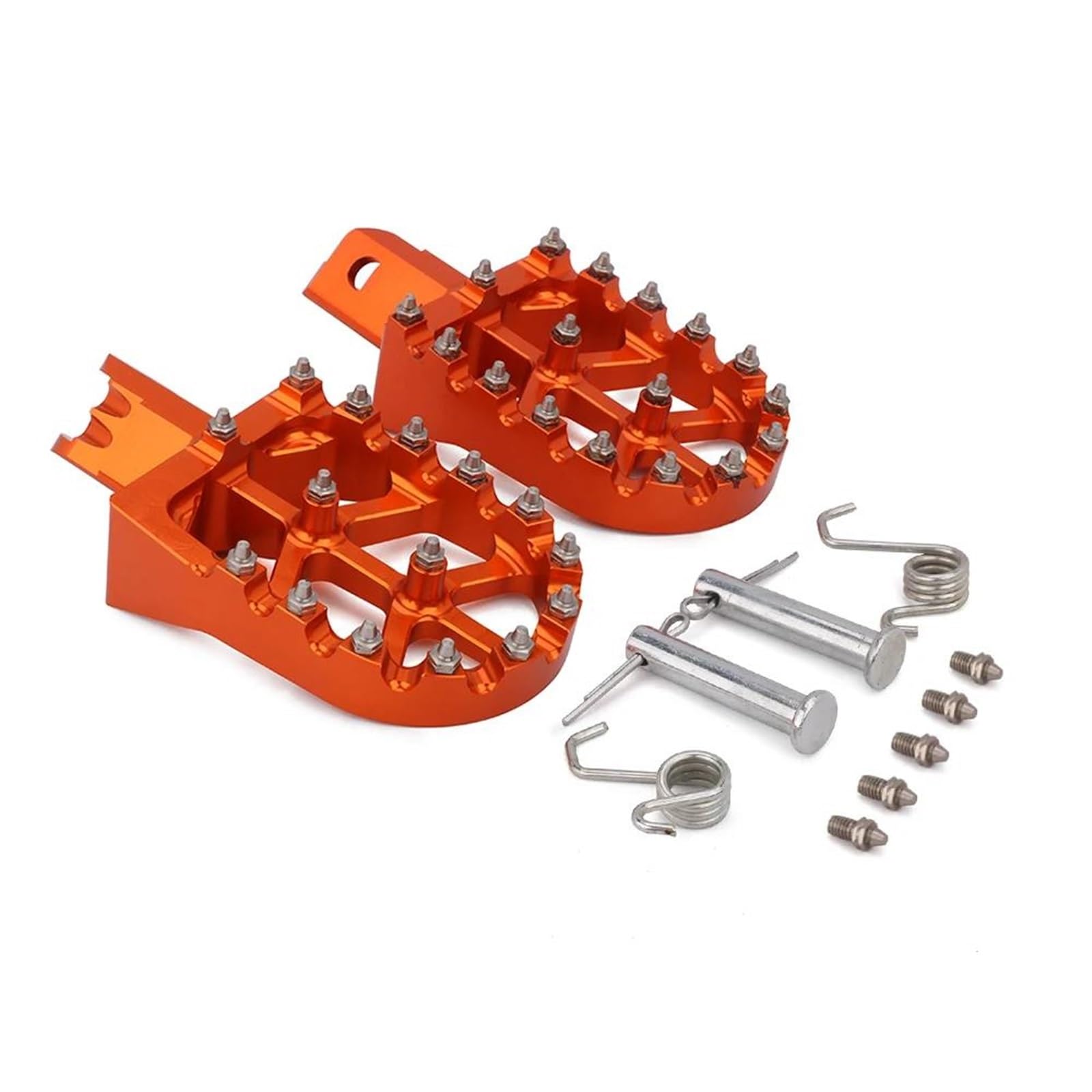 Fußrasten Pedal Für CRF50 70 110 Für XR50 70 110 Apollo KAYO Xmotor Chinesische Pit Bike Universal CNC Fußrasten Fußrasten Pedale Ruht Vordere Fußrasten Motorräder(Orange) von PASPRT