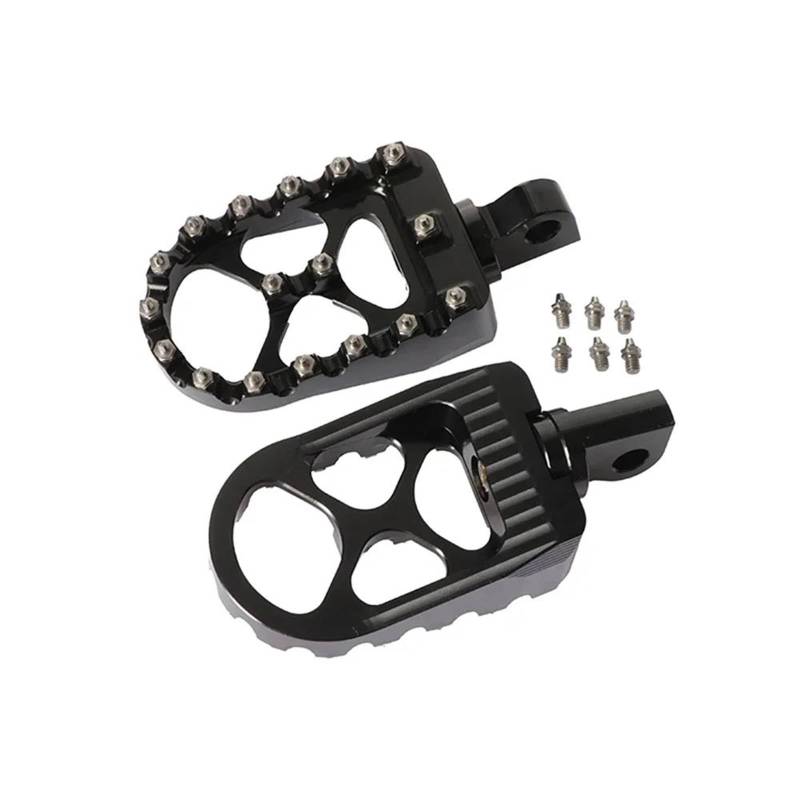 Fußrasten Pedal Für Harley Sportster XL 883 1200 Dyna Street Bob Bobber Motorrad Fußrasten MX Wide Fat Fußstützen Pedale W/Shifter Pegs Vordere Fußrasten Motorräder(Black) von PASPRT