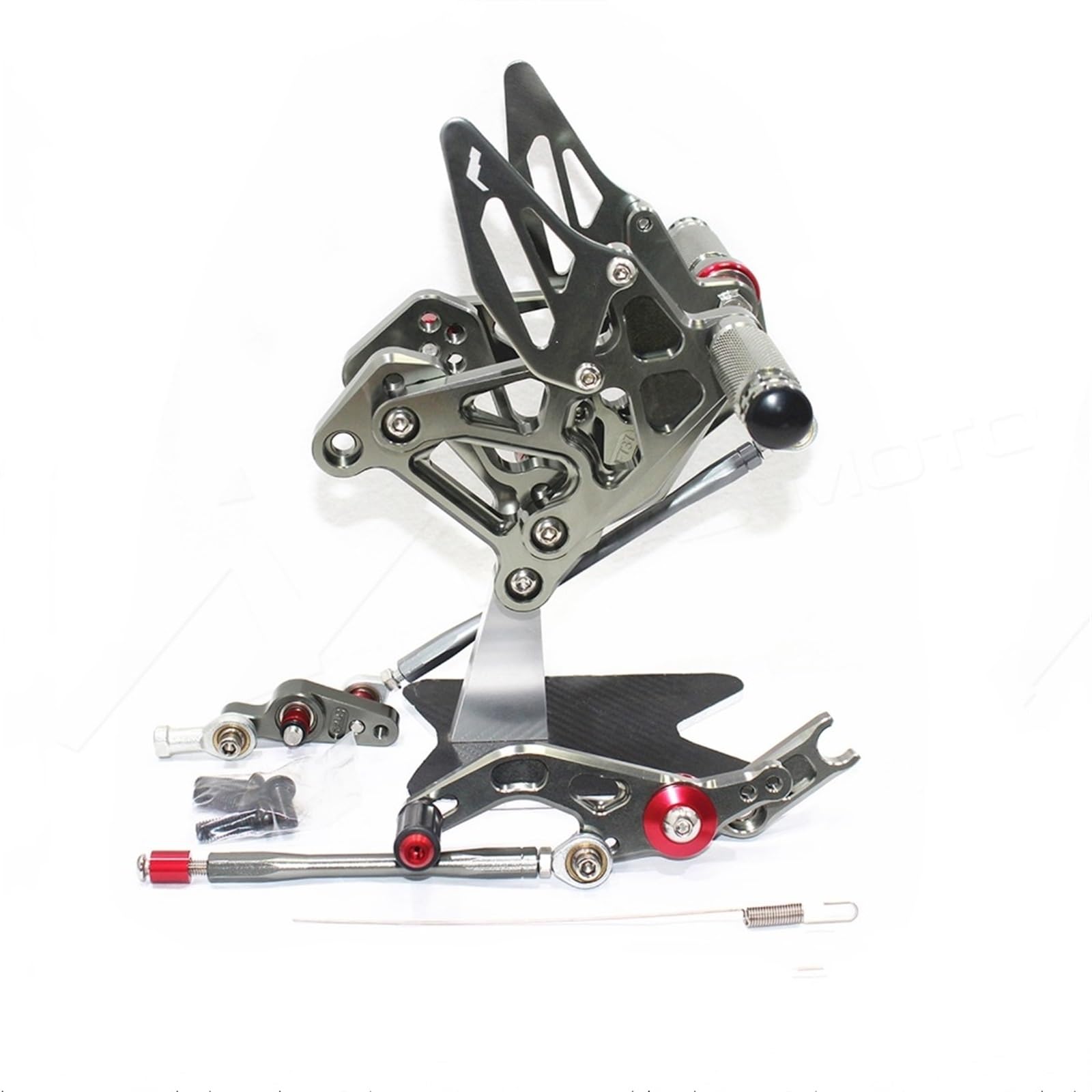 Fußrasten Pedal Für MV Agusta F3 675/800 2012 2013 2014 2015 2016 2017 CNC Einstellbare Fußrastenanlage Hinten Set Sets Fußrasten Fußrasten Pedal Grau Vordere Fußrasten Motorräder von PASPRT