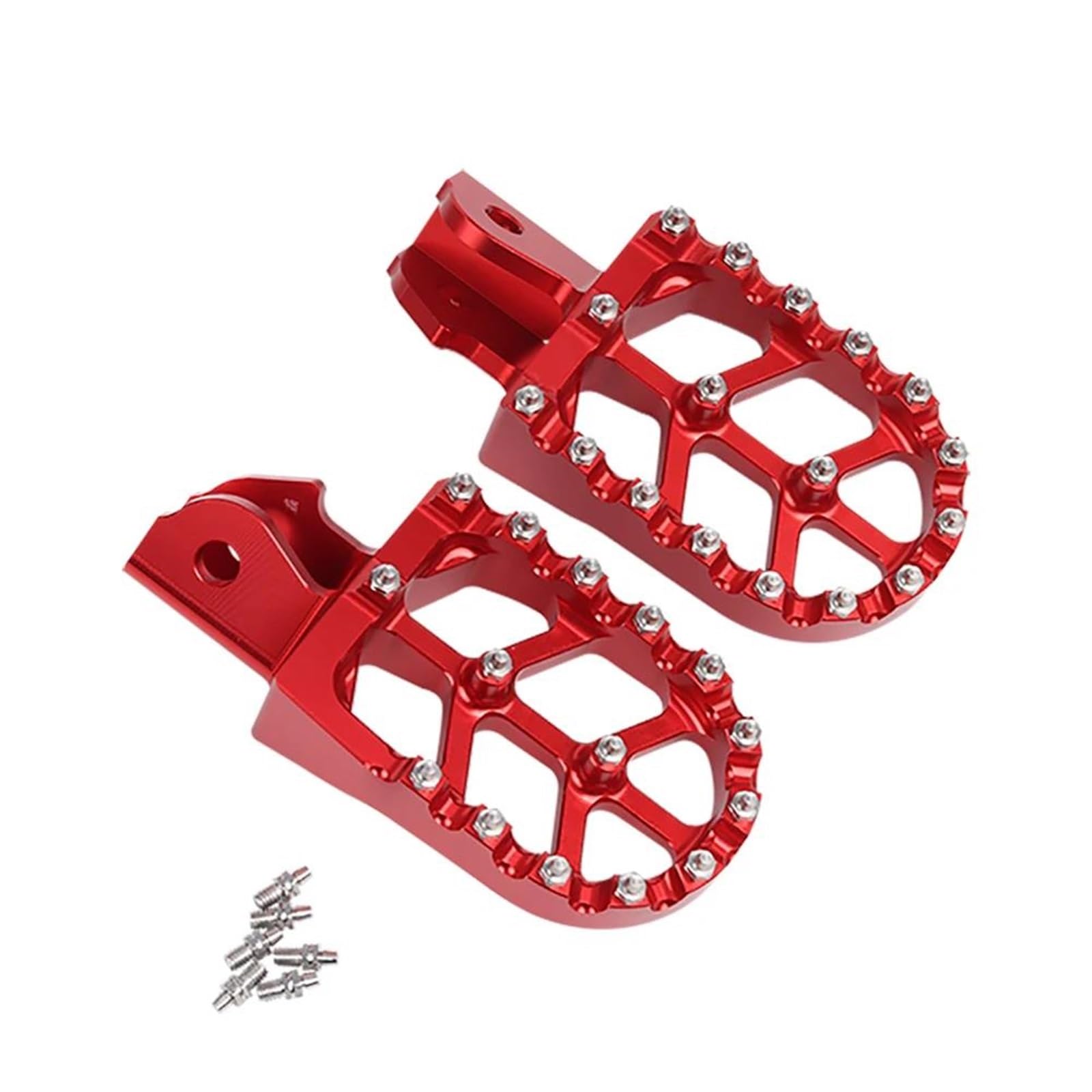 Fußrasten Pedal Für Sur-Ron Surron XS Light Bee XS Off-Road Bike Motorrad Zubehör Fußrasten Rest Fußrasten Sets Fußrasten Fußstützen Pedale Vordere Fußrasten Motorräder(Red) von PASPRT