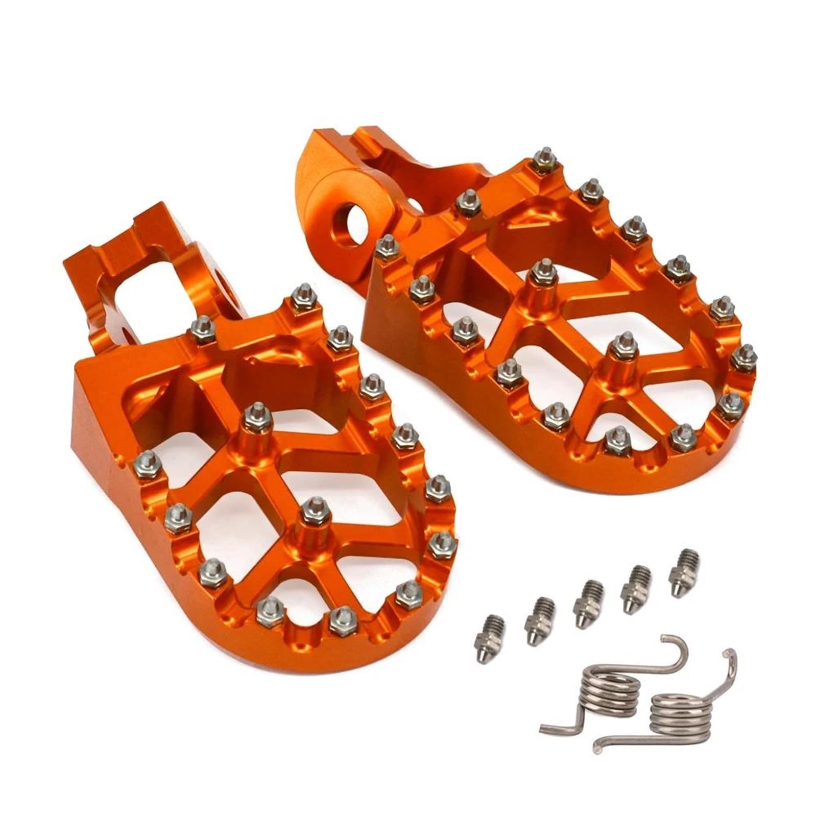 Fußrasten Pedal Für TC FC FE TE TX SX XC XCW XCF SXF EXCF 125 250 300 350 450 500 2021 CNC Fußrasten Rest Fußstütze Fußrasten Pedale Vordere Fußrasten Motorräder(Orange) von PASPRT