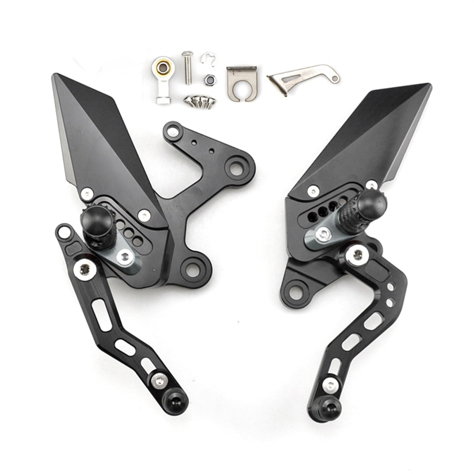 Fußrasten Pedal Hinten Sets Erhöhen Pedal Einstellbare Fußrastenanlage Fußrasten Schalthebel Brems Kit Für Kawasaki Für Z400 NINJA400 Ninja 400 2018-2021 Vordere Fußrasten Motorräder(Gray) von PASPRT