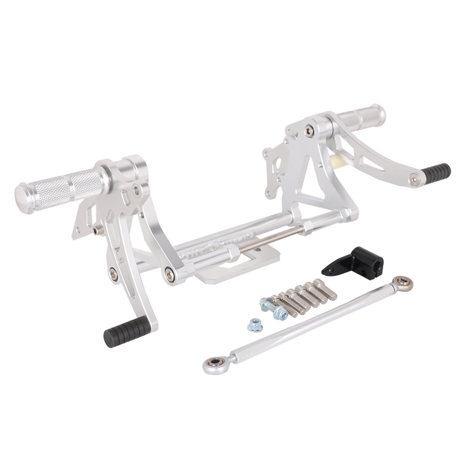 Fußrasten Pedal Motorrad CNC Einstellbare Reiter Hinten Sets Fußrastenanlage Für Z50 Fußstütze Fußrasten Fußrasten Vordere Fußrasten Motorräder(Silver) von PASPRT