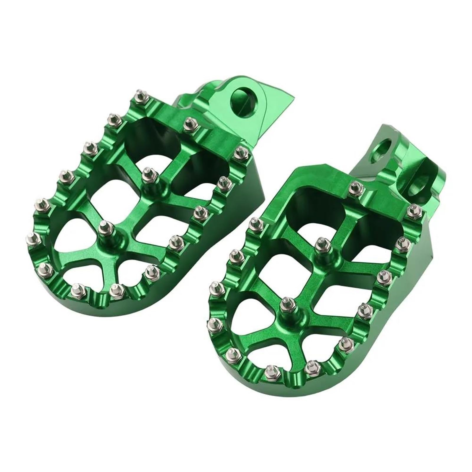 Fußrasten Pedal Motorrad CNC Fußrasten Fußrasten Pedale Fußstütze Für Kawasaki Für KX65 KX80 KX85 KX100 KX112 KLX140 KLX140L KLX140G 1998-2023 2024 Vordere Fußrasten Motorräder(Green) von PASPRT