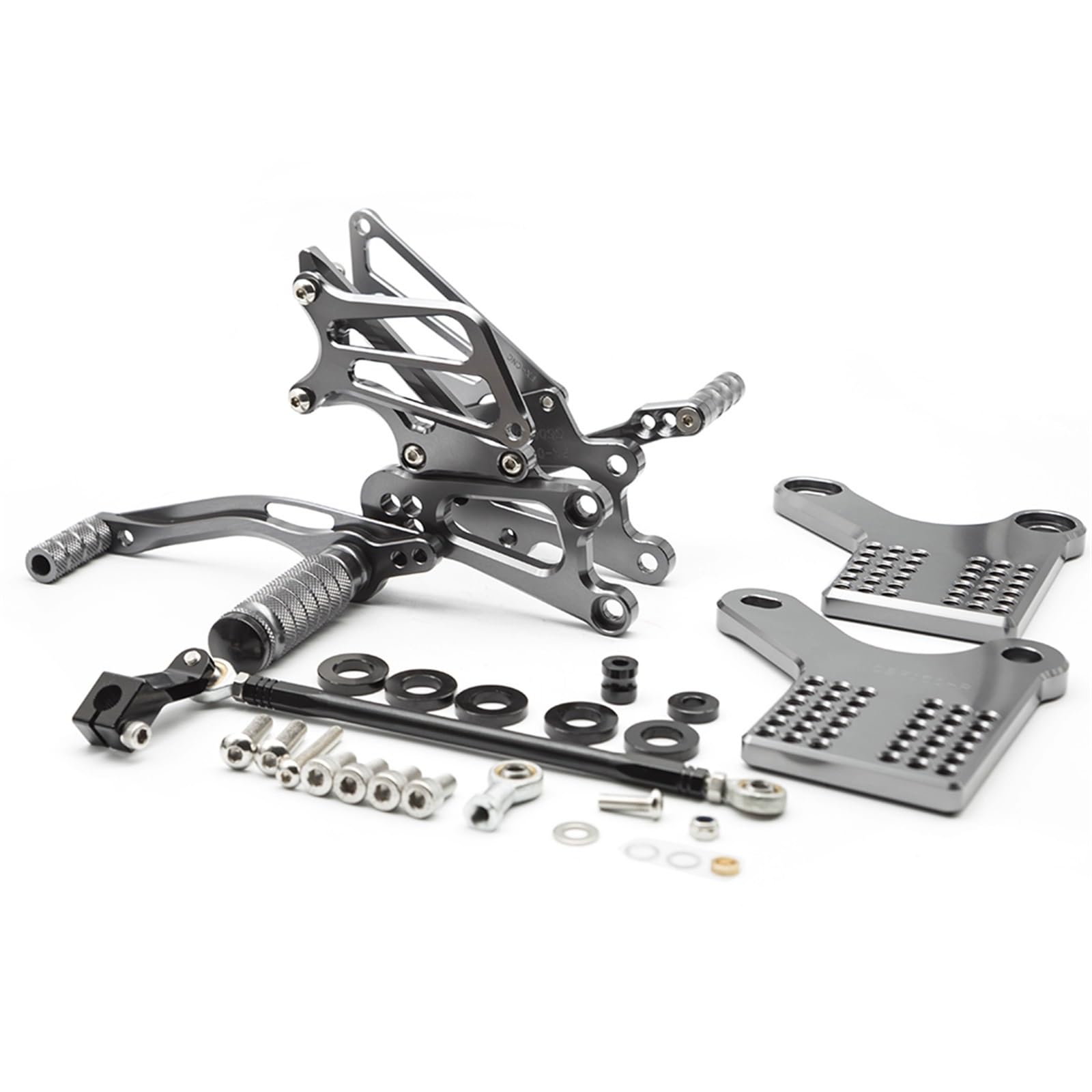 Fußrasten Pedal Motorrad Fußrastenanlage Für CBF150 CB190R Fußstütze Fußrasten CNC Aluminium Legierung Pedal Fuß Peg Hinten Set Vordere Fußrasten Motorräder(Gray) von PASPRT