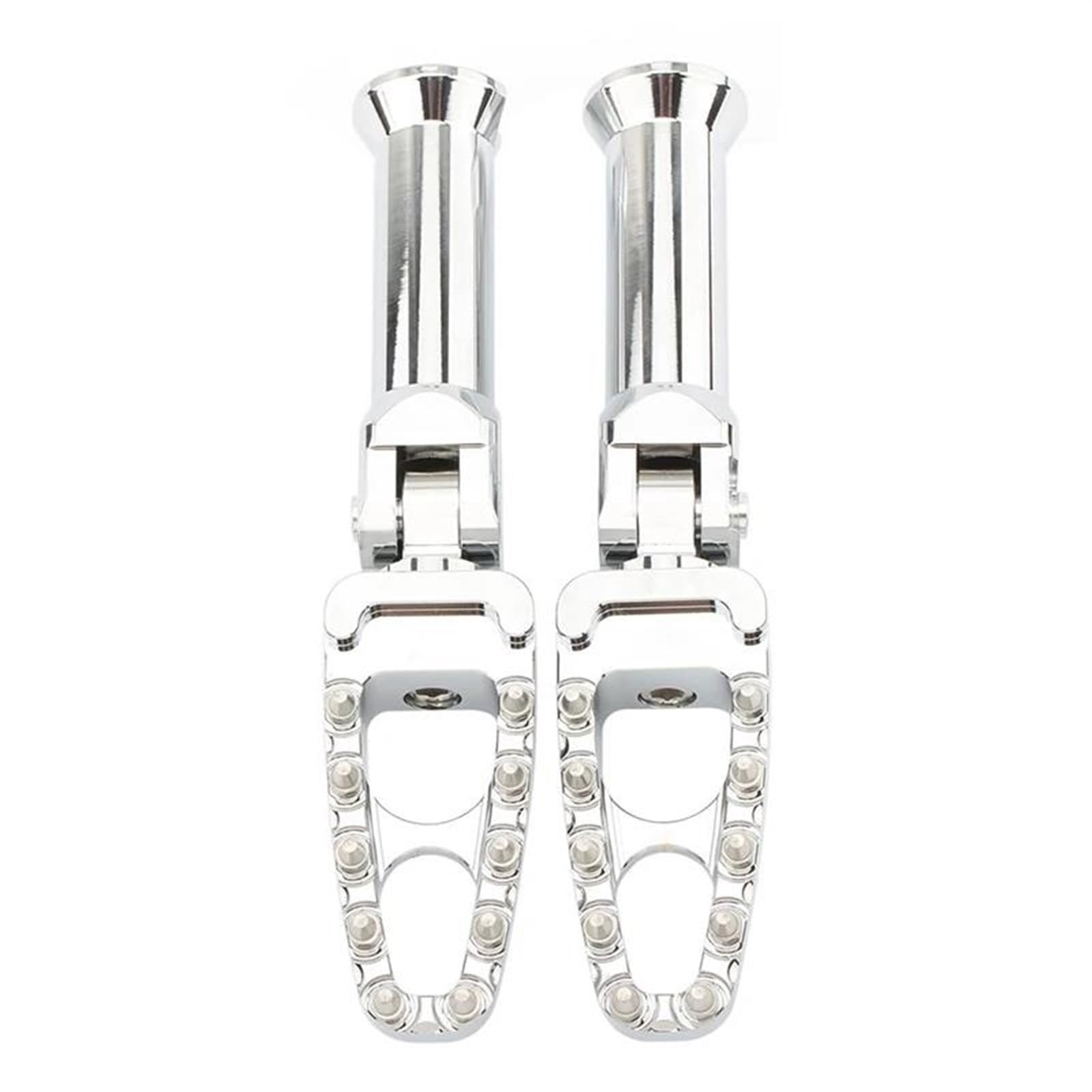 Fußrasten Pedal Motorrad Pegs Fußrasten Unterstützung Clamp Kit Chrome Street Bob Softail Dünne Deluxe Für Harley Softail 2018-2020 Passagier Fußstütze Vordere Fußrasten Motorräder(Type C) von PASPRT