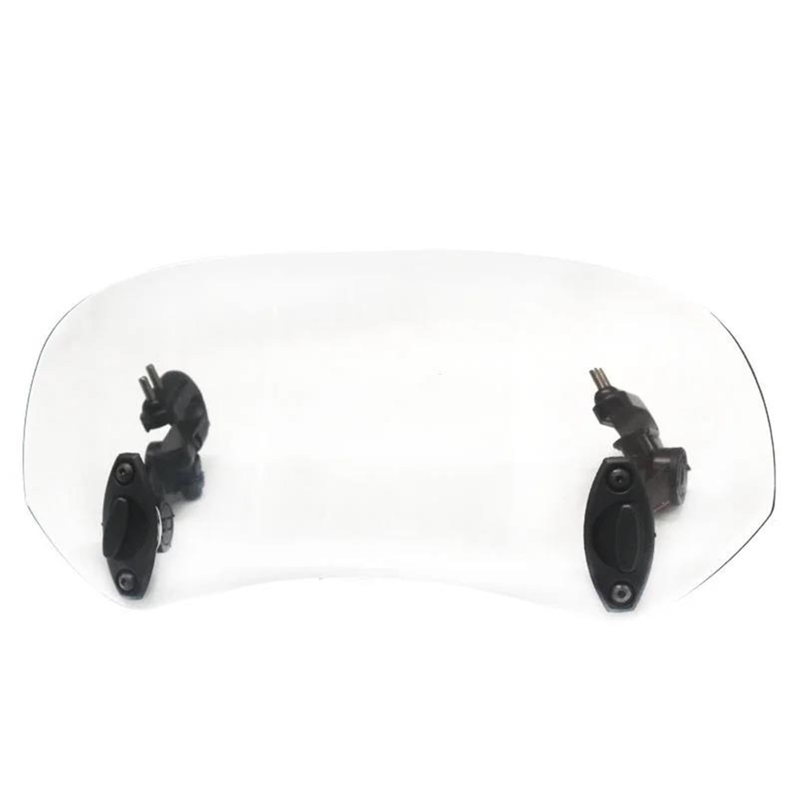 Motorrad-Windschutzscheibe Universal Motorrad Einstellbare Wind Verlängerung Windschutzscheibe Spoiler Air Deflektor Für BM&W Für Kawasaki Für Für Suzuki Motorrad-Windabweiser(Small Transparent) von PASPRT