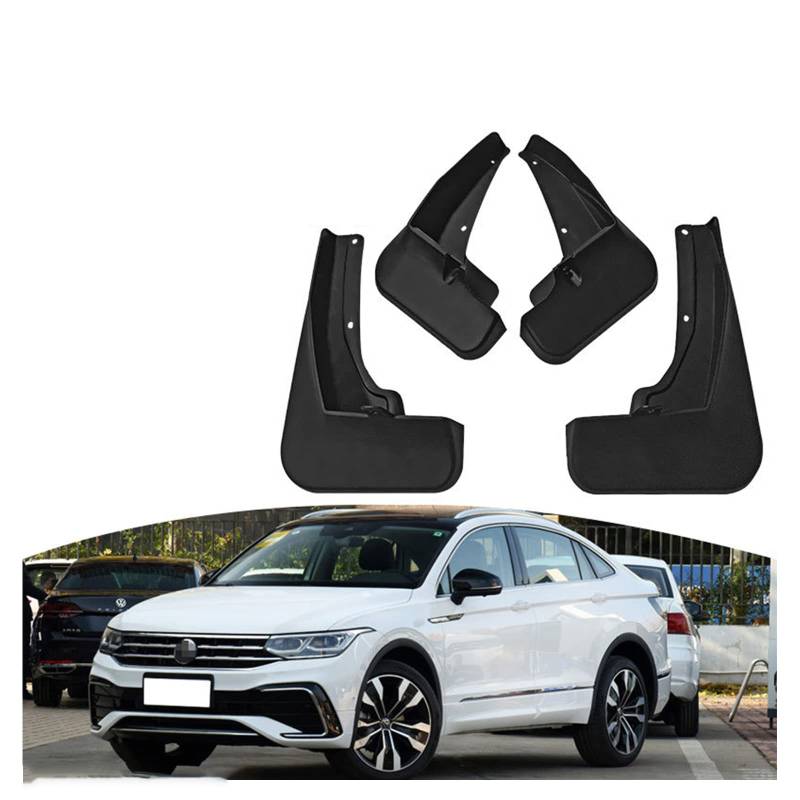 Mudguard Für VW Tiguan 2021-2022 Vorne Hinten Kotflügel Kit Rad Reifen Kotflügelverbreiterungen Schmutzfänger 4-PC Vollschutz Auto Zubehör Spritzschutz von PATAGA