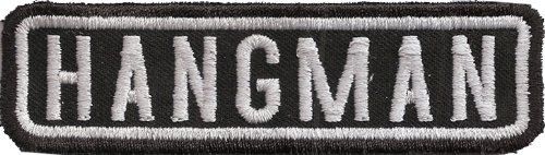 MC Rank Patch: Hangman Biker Aufnäher Rang Abzeichen - Cruiser Patch Motorradclub - Geschenk Motorradfahrer Sticker für Jacke/Weste/Jeans/Motorradkoffer - 100x30mm von PATCH KING