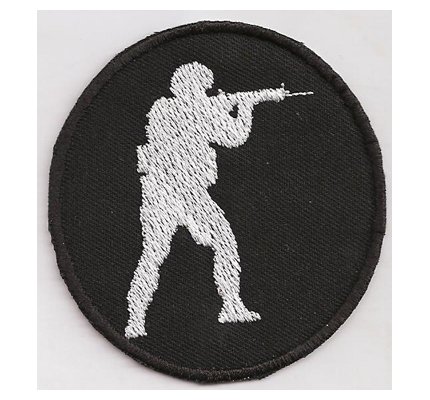 Sniper Counterstrike Gamer Patch Go global Offensive US Counter Terrorist Unit Zocker Aufnäher mit Stickerei zum aufnähen, Computerspiel Applikation für Mousepad/Tasche/Jacke, 67x67mm von PATCH KING