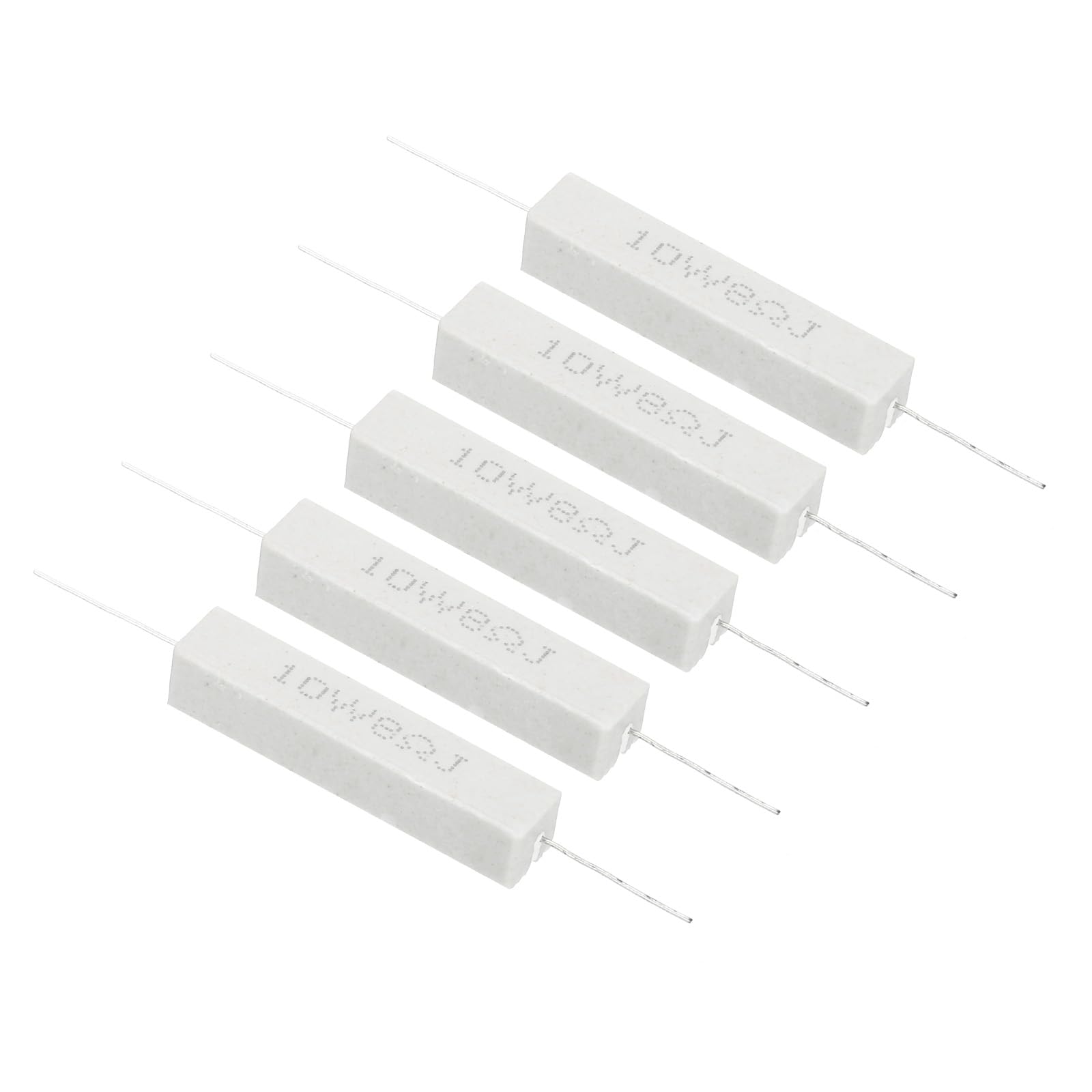 PATIKIL 5 Stück 8 Ohm Widerstände, 10W Keramik Zementwiderstand Power Zementwiderstand Kit Toleranz 5% für Netzadapter Audio Computer TV Leiterplatte von PATIKIL