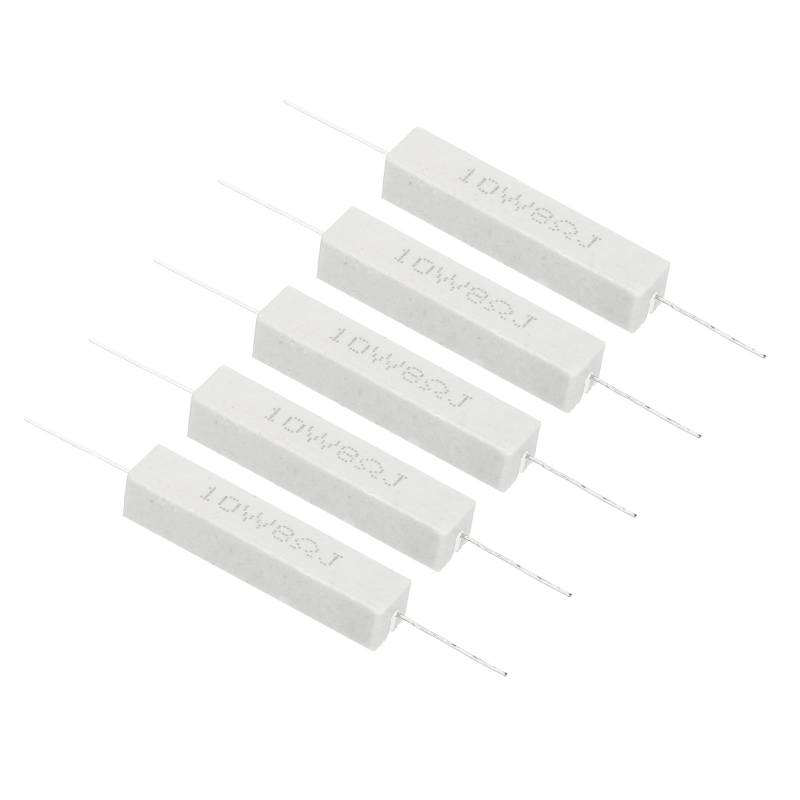 PATIKIL 5 Stück 8 Ohm Widerstände, 10W Keramik Zementwiderstand Power Zementwiderstand Kit Toleranz 5% für Netzadapter Audio Computer TV Leiterplatte von PATIKIL