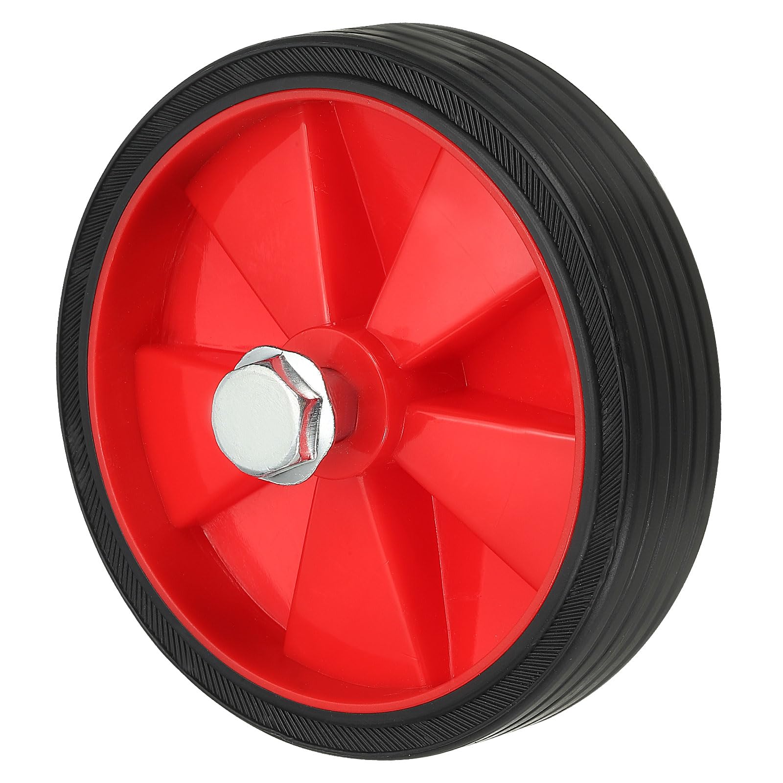 PATIKIL 5-Zoll-Luftkompressorräder, universelles Ersatzteil für Luftkompressorräder, Luftkompressor-Ersatzräder mit Schraube und Mutter, 0,5-Zoll-Durchmesserloch, rot von PATIKIL