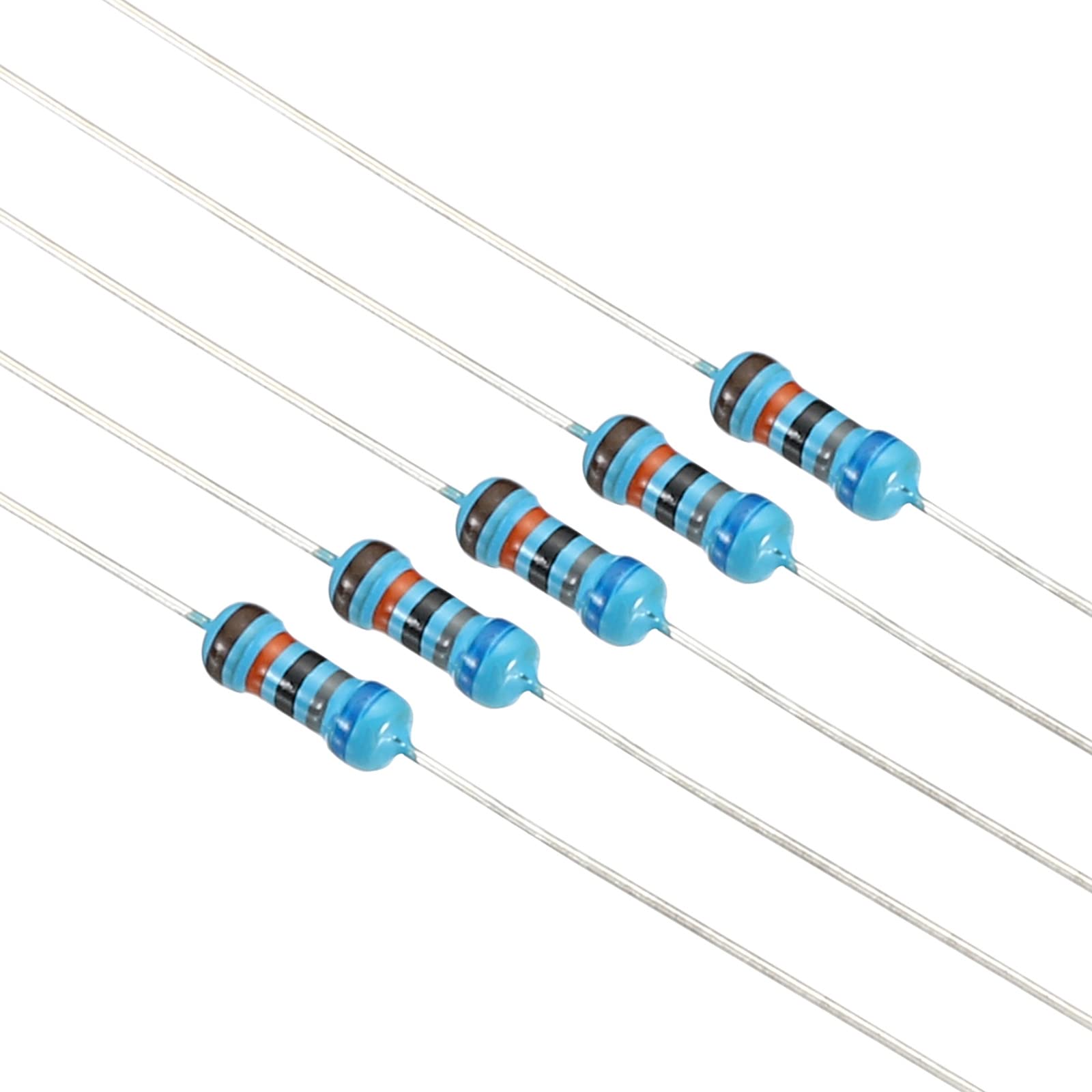 PATIKIL 600 Stück 1/4W Widerstände Kit 30 Werte Kohle Film Widerstände Sortiment 1R Ohm-1M Ohm 5% Widerstände Set für DIY Projekte, 5 Bänder von PATIKIL