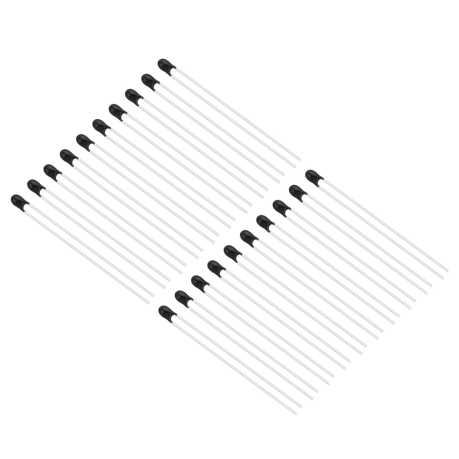 PATIKIL NTC Thermistoren Widerstände 20Stk 10K Ohm MF52-103 5% Genauigkeit Hochempfindlicher Strombegrenzer Temperatursensor für Messung Temperatur Schwarz von PATIKIL