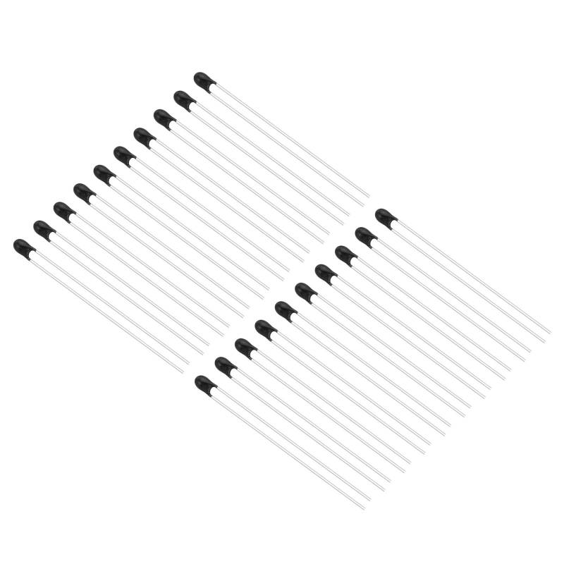 PATIKIL NTC Thermistoren Widerstände 20Stk 10K Ohm MF52-103 5% Genauigkeit Hochempfindlicher Strombegrenzer Temperatursensor für Messung Temperatur Schwarz von PATIKIL