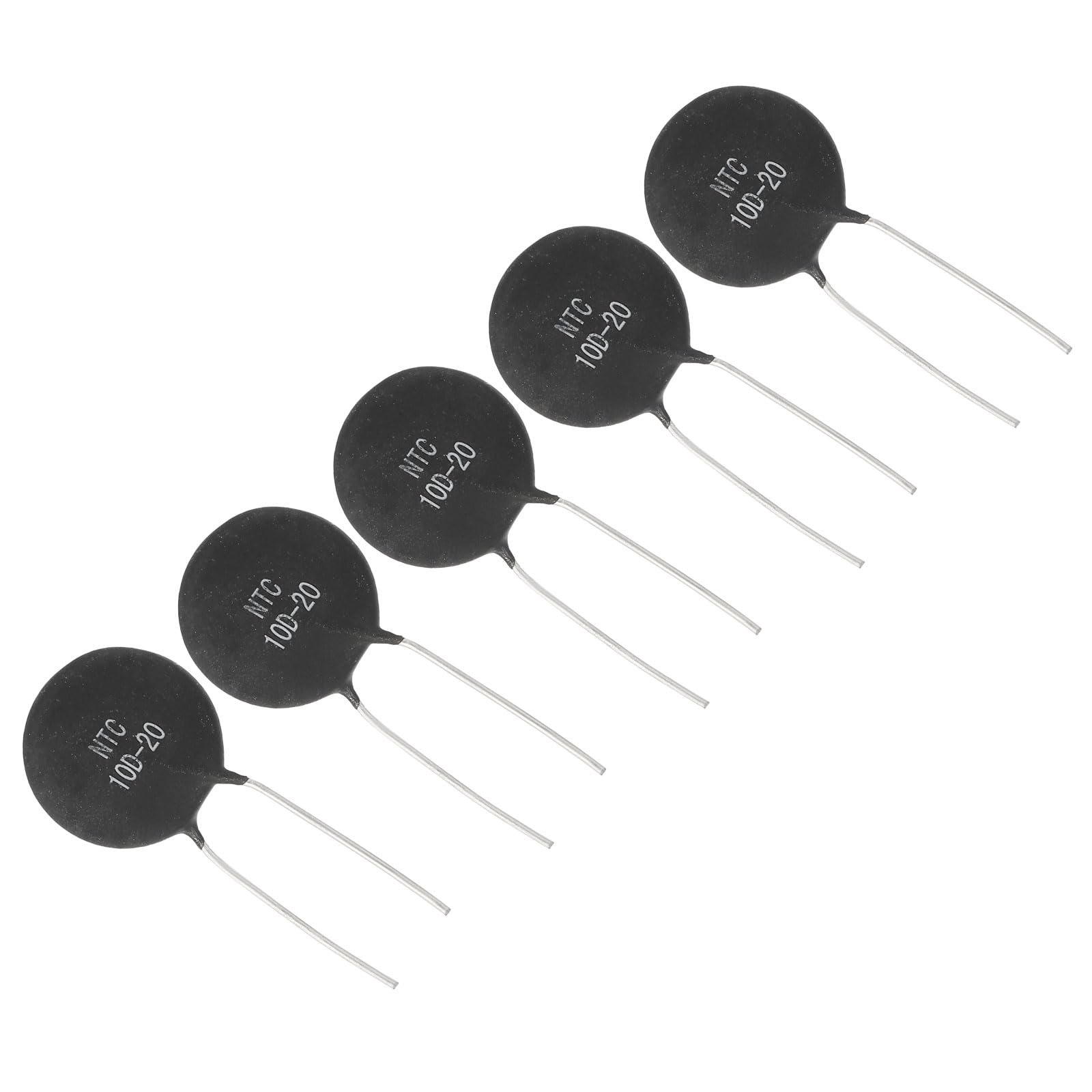 PATIKIL NTC Thermistoren Widerstände 5Stk 10 Ohm NTC10D-20 Hochempfindlicher Strombegrenzer Temperatursensor für Messung Temperatur Schwarz von PATIKIL