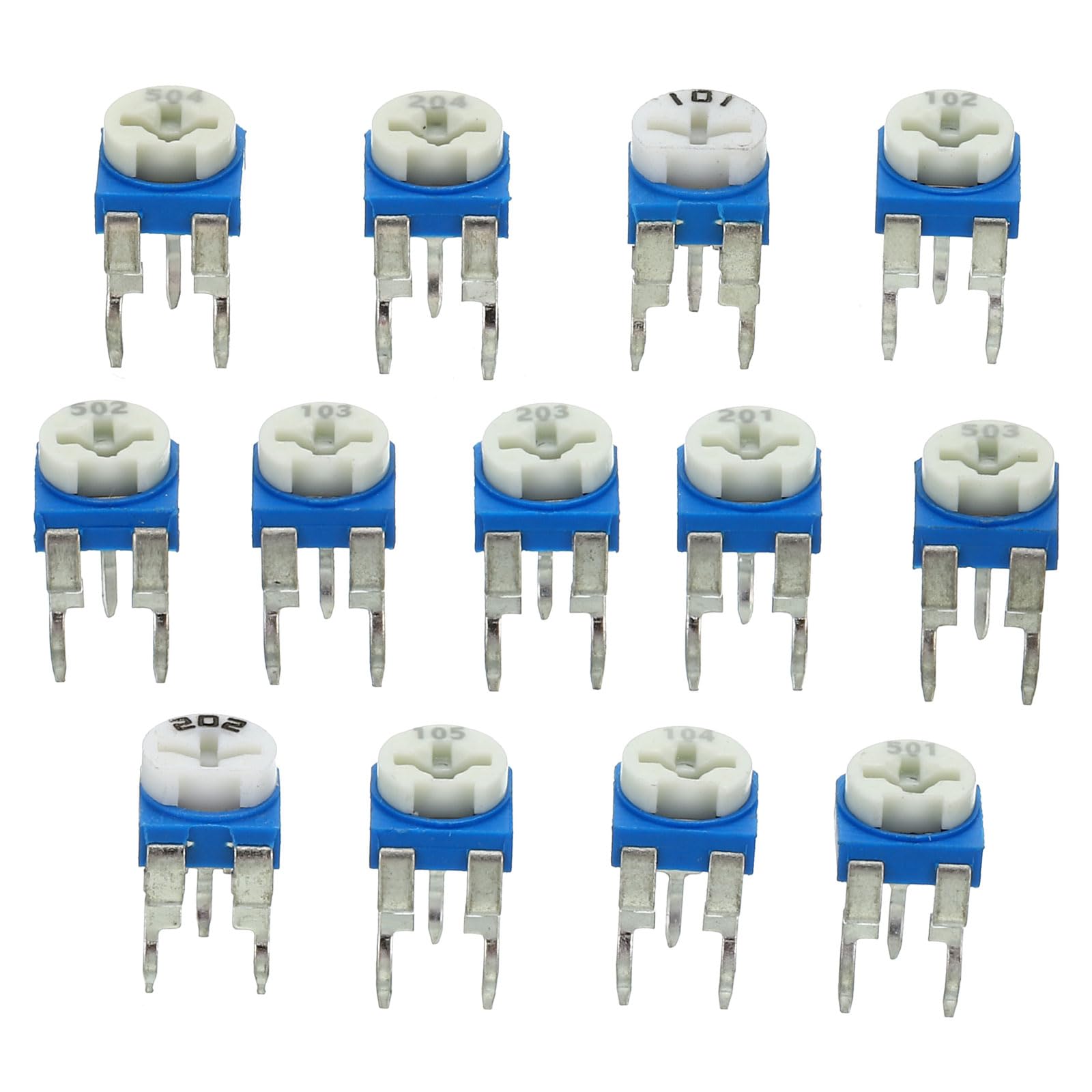 PATIKIL Variabel Widerstand Sortiert Kit 65Stk 100 bis 1M Ohm 10 Typen Trimmer Potentiometer Einstellung Sortiment Set für Elektrisch von PATIKIL