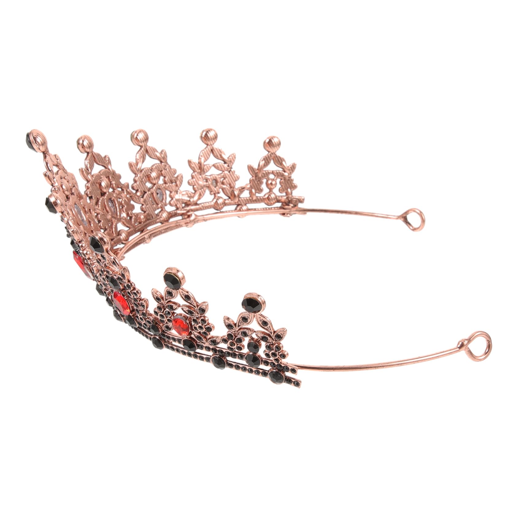 PATKAW Vintage Große Krone Tiara Für Damen Luxuriö Haar Kopfbedeckung Rot Für Hochzeiten Kostüme Partys Und Festliche Anlässe Eleganter Haarschmuck Für Prinzessinnen Und von PATKAW