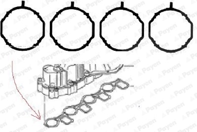 Payen Dichtungssatz, Ansaugkrümmer [Hersteller-Nr. HA5069] für Audi, Seat, Skoda, VW von PAYEN