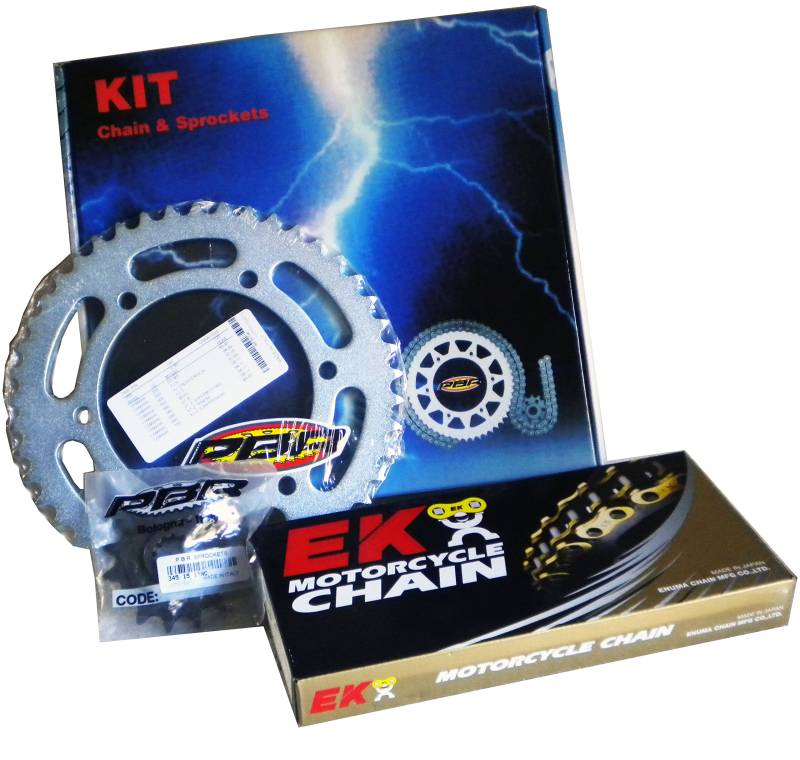 PBR/EK CHAIN & SPROCKETS KIT EK550 KOMPATIBEL MIT HONDA VFR 800 1998 > 2001 von PBR