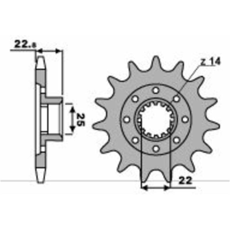 Pbr racing standard stahlritzel vorne 2252 - 520 für mv agusta f3675 von PBR