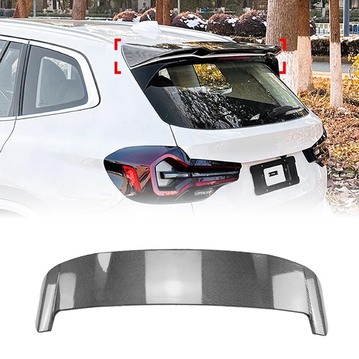 Heckspoiler für BMW X3 G01 X3M 2018-2024, ABS Material Spoiler Auto Heckflügel Dachspoilerflügel Heckflügel Lippe Auto Tuning,B von PBtsh