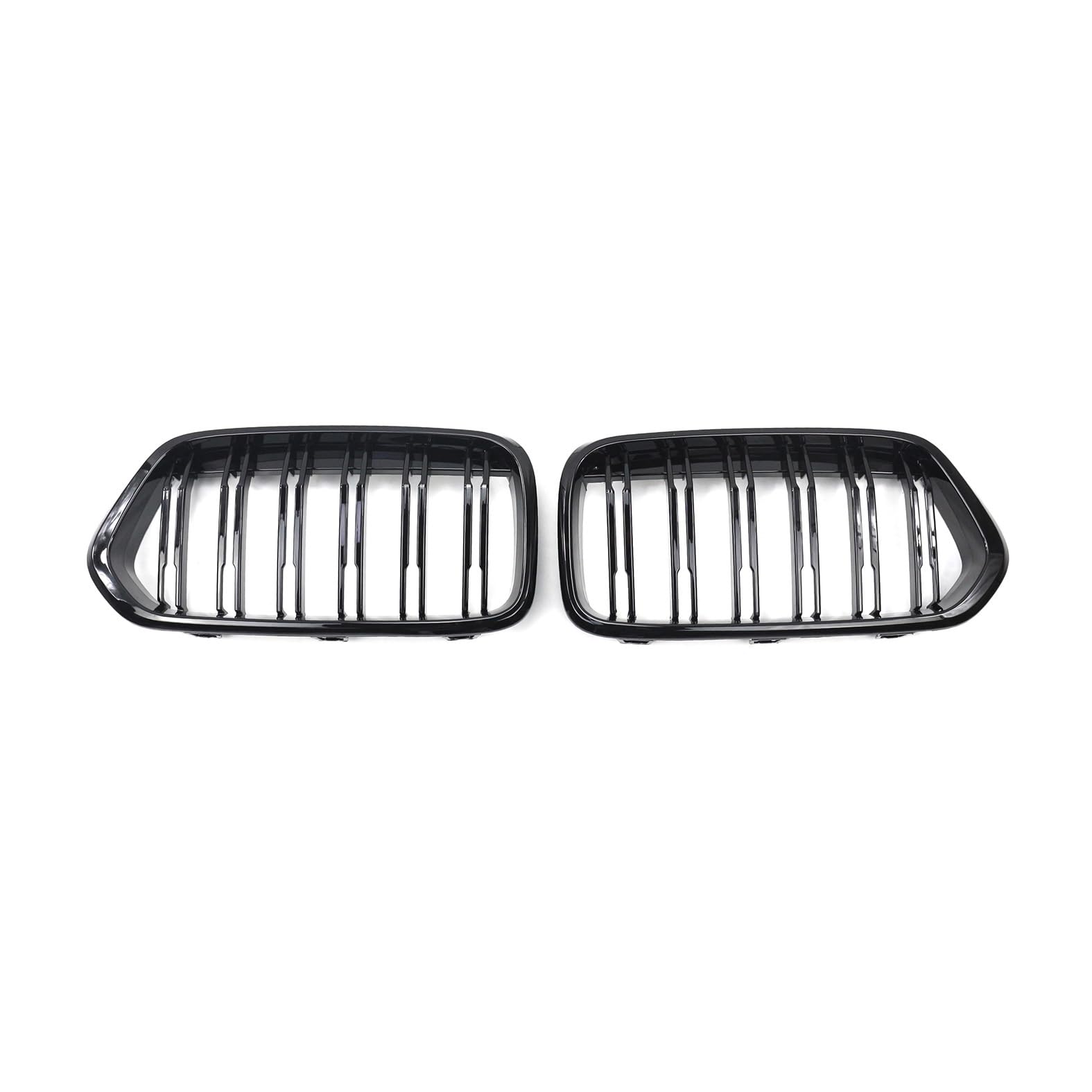 Kühlergrill Glanz Doppelsteg Grill Front Frontgrill Kompatibel für BMW X2 F39 2019-2024, Grill Kühlergrill Vorne Doppelsteg Nieren von PBtsh