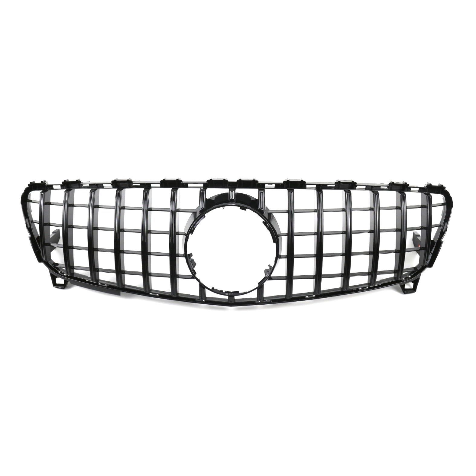 Kühlergrill Glanz Doppelsteg Grill Front Frontgrill Kompatibel für Mercedes-Benz A-Class W176 Late GT 2016-2018, Grill Kühlergrill Vorne Doppelsteg Nieren von PBtsh