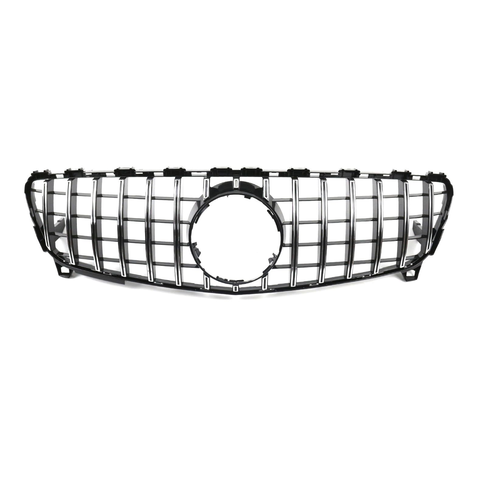 Kühlergrill Glanz Doppelsteg Grill Front Frontgrill Kompatibel für Mercedes-Benz A-Class W176 Late GT 2016-2018, Grill Kühlergrill Vorne Doppelsteg Nieren von PBtsh