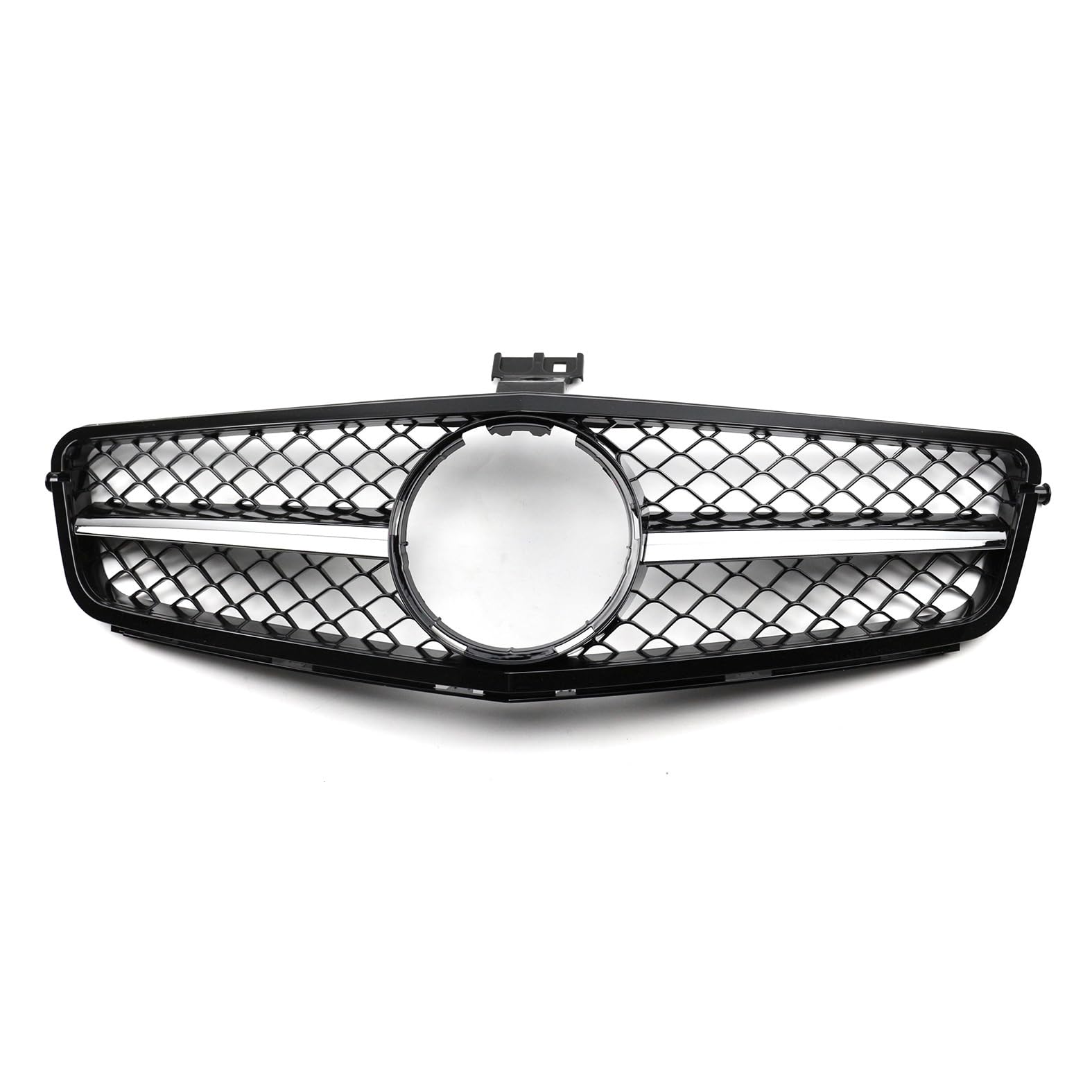 Kühlergrill Glanz Doppelsteg Grill Front Frontgrill Kompatibel für Mercedes-Benz C-Class W204 AMG 2007-2014, Grill Kühlergrill Vorne Doppelsteg Nieren von PBtsh