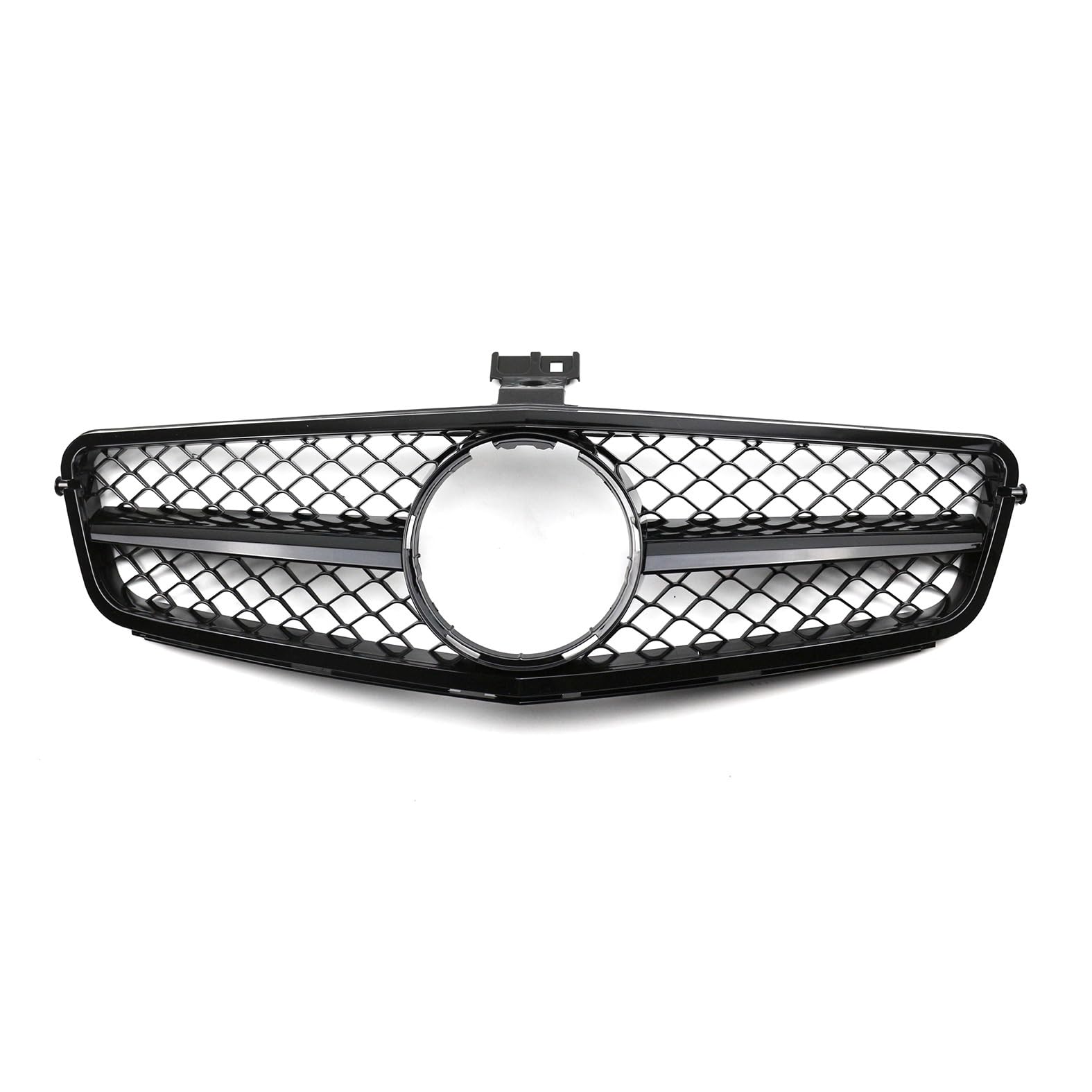 Kühlergrill Glanz Doppelsteg Grill Front Frontgrill Kompatibel für Mercedes-Benz C-Class W204 AMG 2007-2014, Grill Kühlergrill Vorne Doppelsteg Nieren von PBtsh