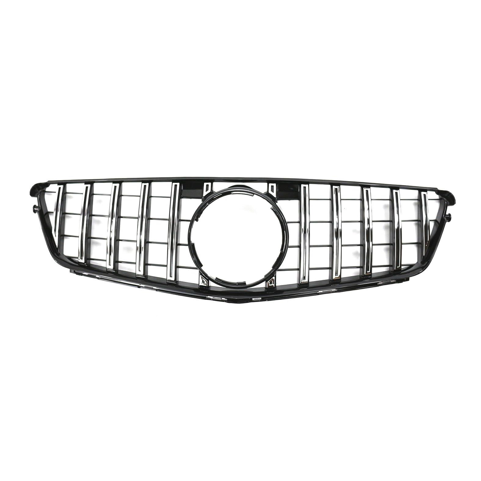 Kühlergrill Glanz Doppelsteg Grill Front Frontgrill Kompatibel für Mercedes-Benz C-Class W204 GT C200 C300 C260 2008-2014, Grill Kühlergrill Vorne Doppelsteg Nieren von PBtsh