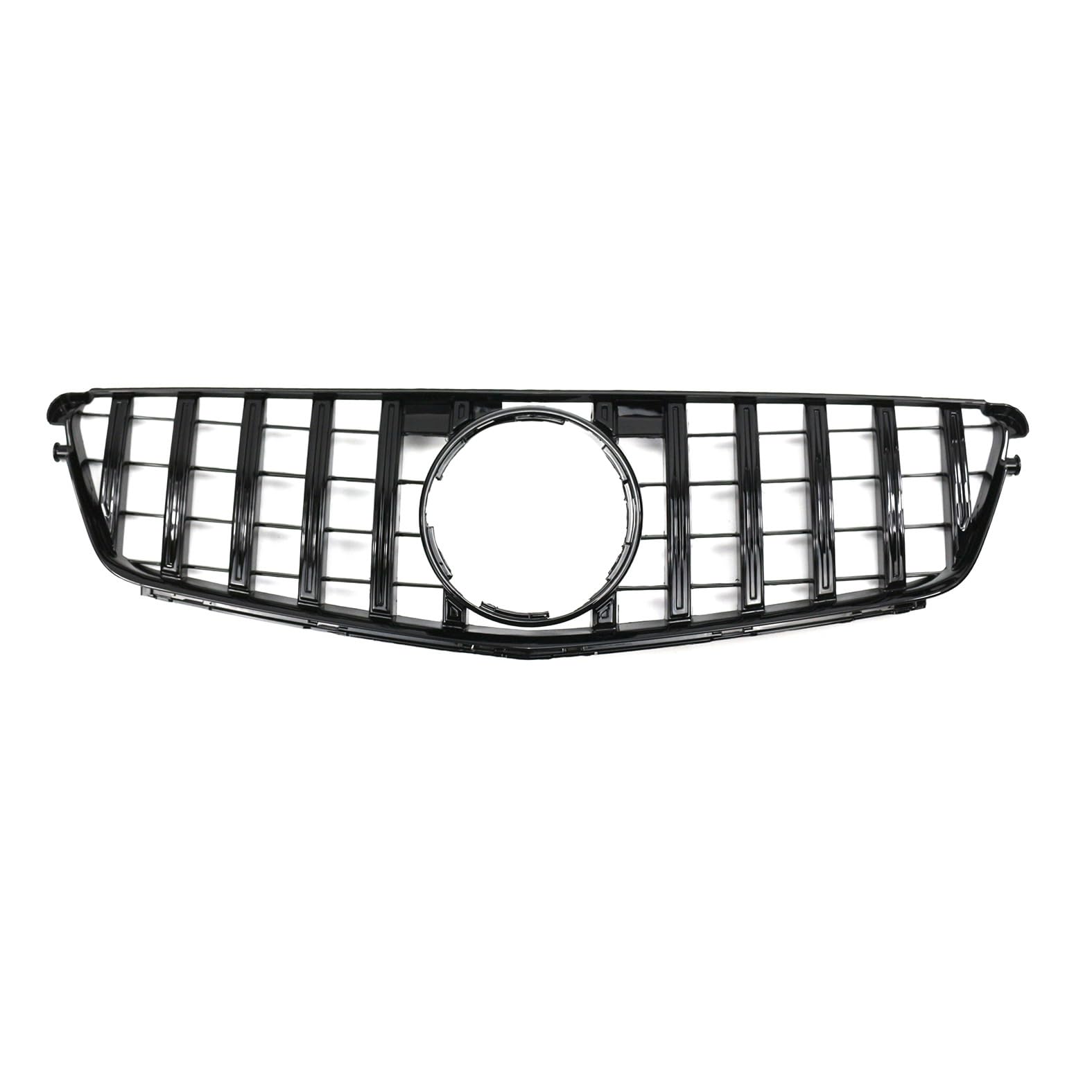 Kühlergrill Glanz Doppelsteg Grill Front Frontgrill Kompatibel für Mercedes-Benz C-Class W204 GT C200 C300 C260 2008-2014, Grill Kühlergrill Vorne Doppelsteg Nieren von PBtsh