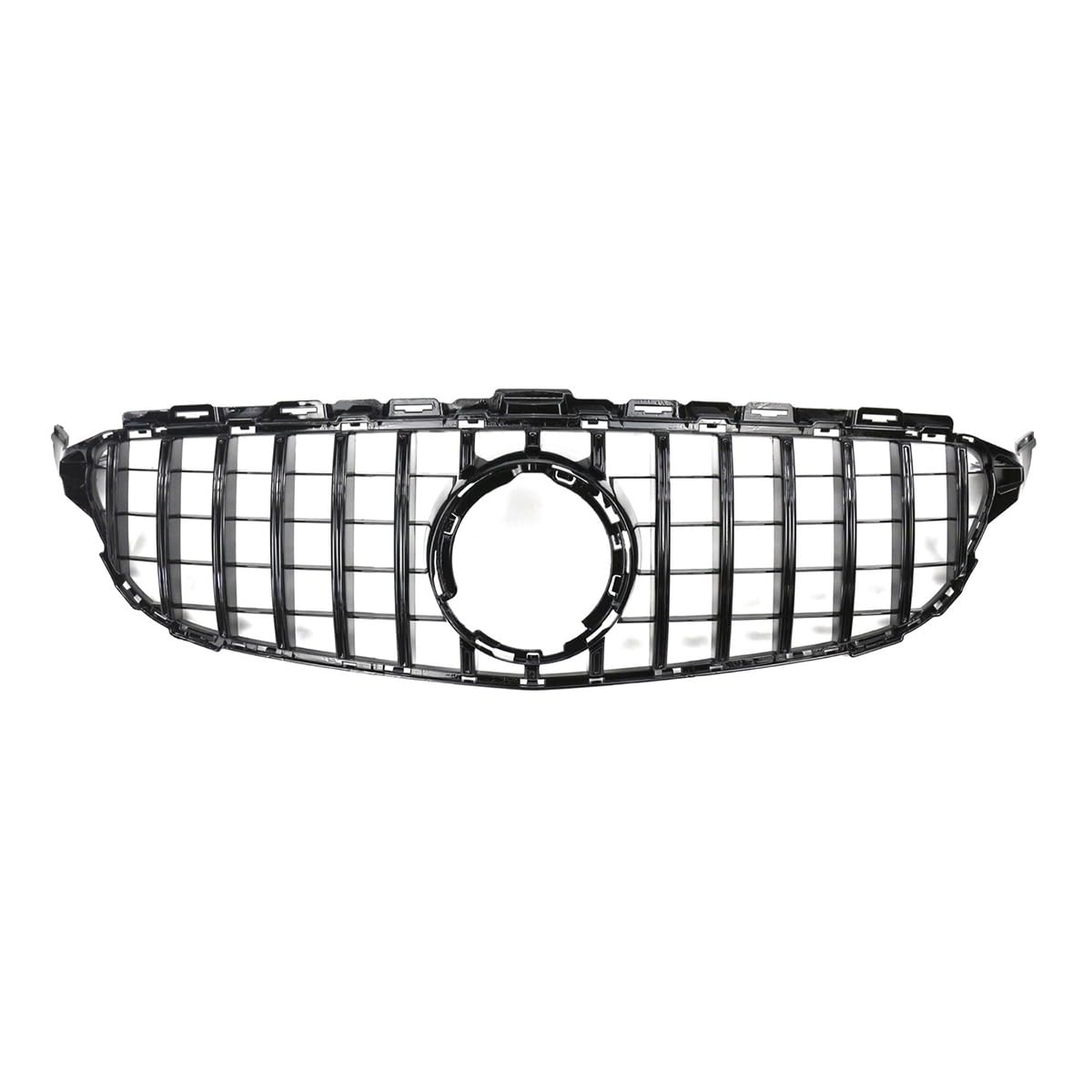 Kühlergrill Glanz Doppelsteg Grill Front Frontgrill Kompatibel für Mercedes-Benz C-Class W205 C63 GTR 2019-2024, Grill Kühlergrill Vorne Doppelsteg Nieren von PBtsh