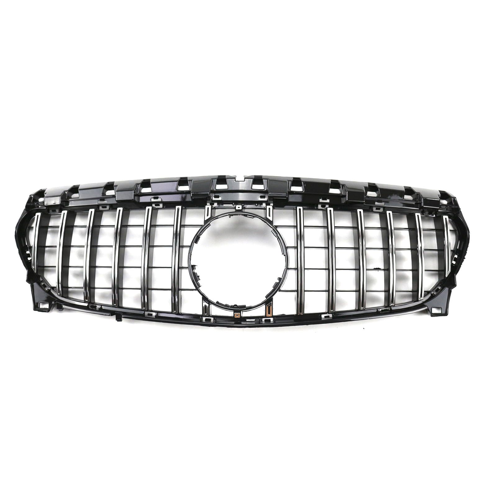 Kühlergrill Glanz Doppelsteg Grill Front Frontgrill Kompatibel für Mercedes-Benz CLA-Class W117 GT 2013-2015, Grill Kühlergrill Vorne Doppelsteg Nieren von PBtsh