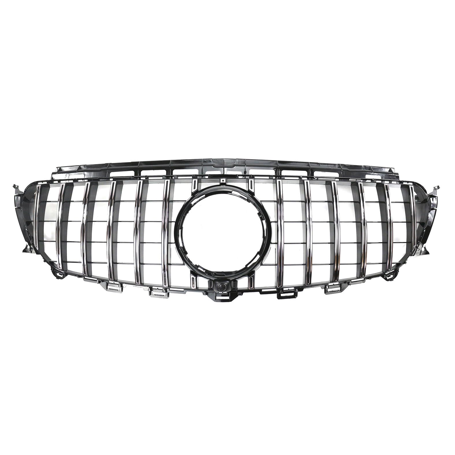 Kühlergrill Glanz Doppelsteg Grill Front Frontgrill Kompatibel für Mercedes-Benz E-Class W213 GT E200L E300L 2016-2020, Grill Kühlergrill Vorne Doppelsteg Nieren von PBtsh