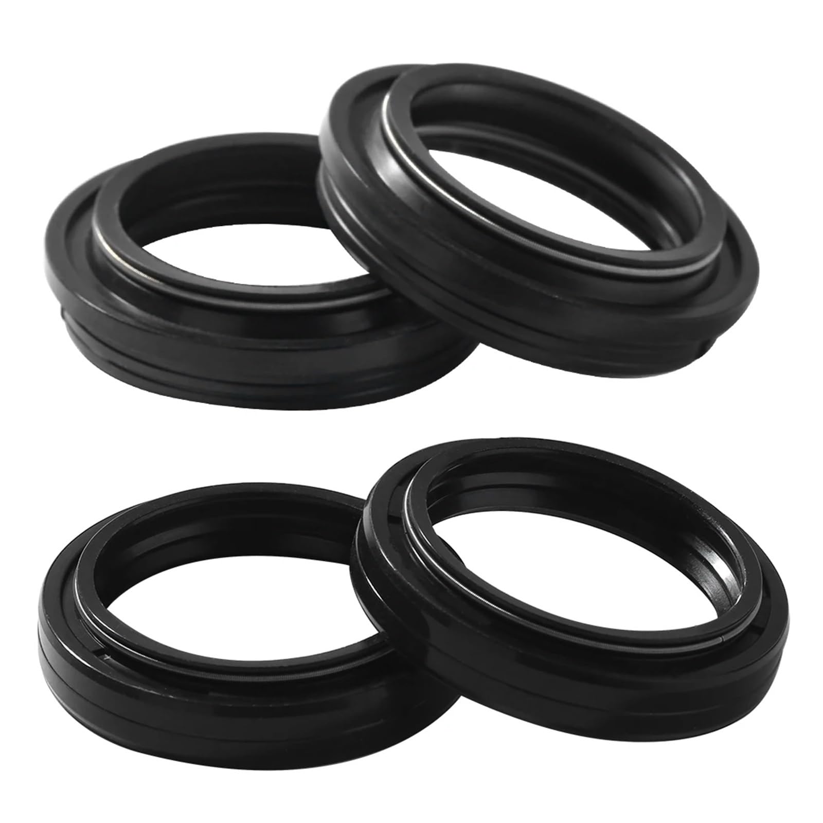 Motorrad-Stoßdämpfer vorne, Gabelöldichtung und Staubschutz for YBR 250 YBR250 YS 250 YS250 2007 2008(2pcs seal 2pcs cover) von PCXDOLNJ