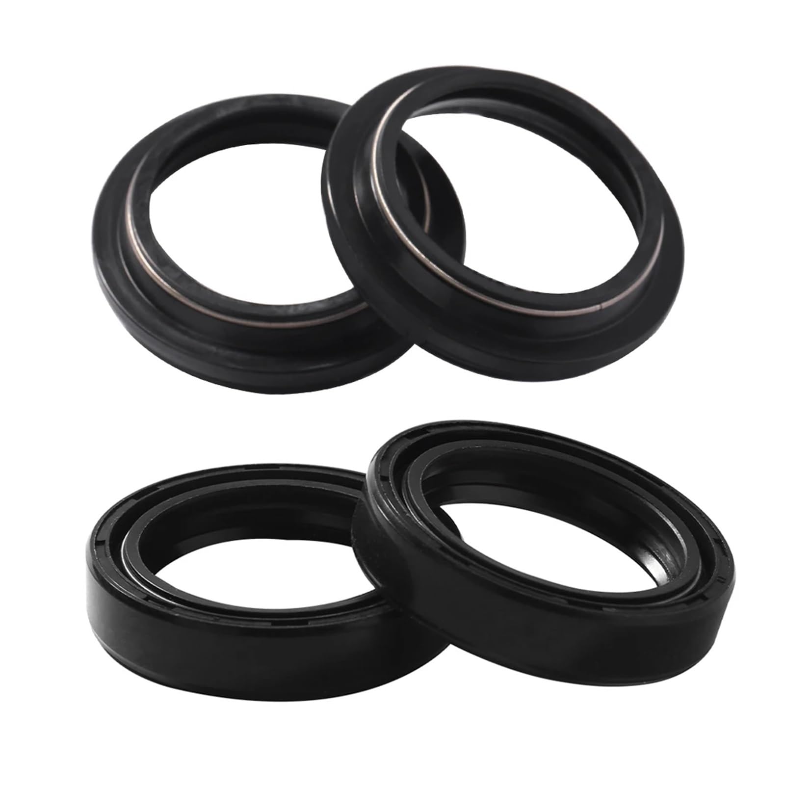 Motorrad-Vorderradgabel-Dämpfer-Öldichtung und Staubschutz for Ninja ZX-6R ZX6R 2008(2pcs seal 2pcs cover) von PCXDOLNJ