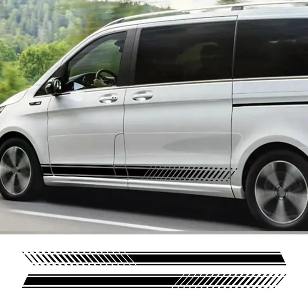 2 STÜCKE Auto Aufkleber, für Mercedes Benz Vito V Klasse Viano W447 V260 W639 W638 Marco Polo Camper Van Tuning Zubehör Vinyl Aufkleber von PCZWAS