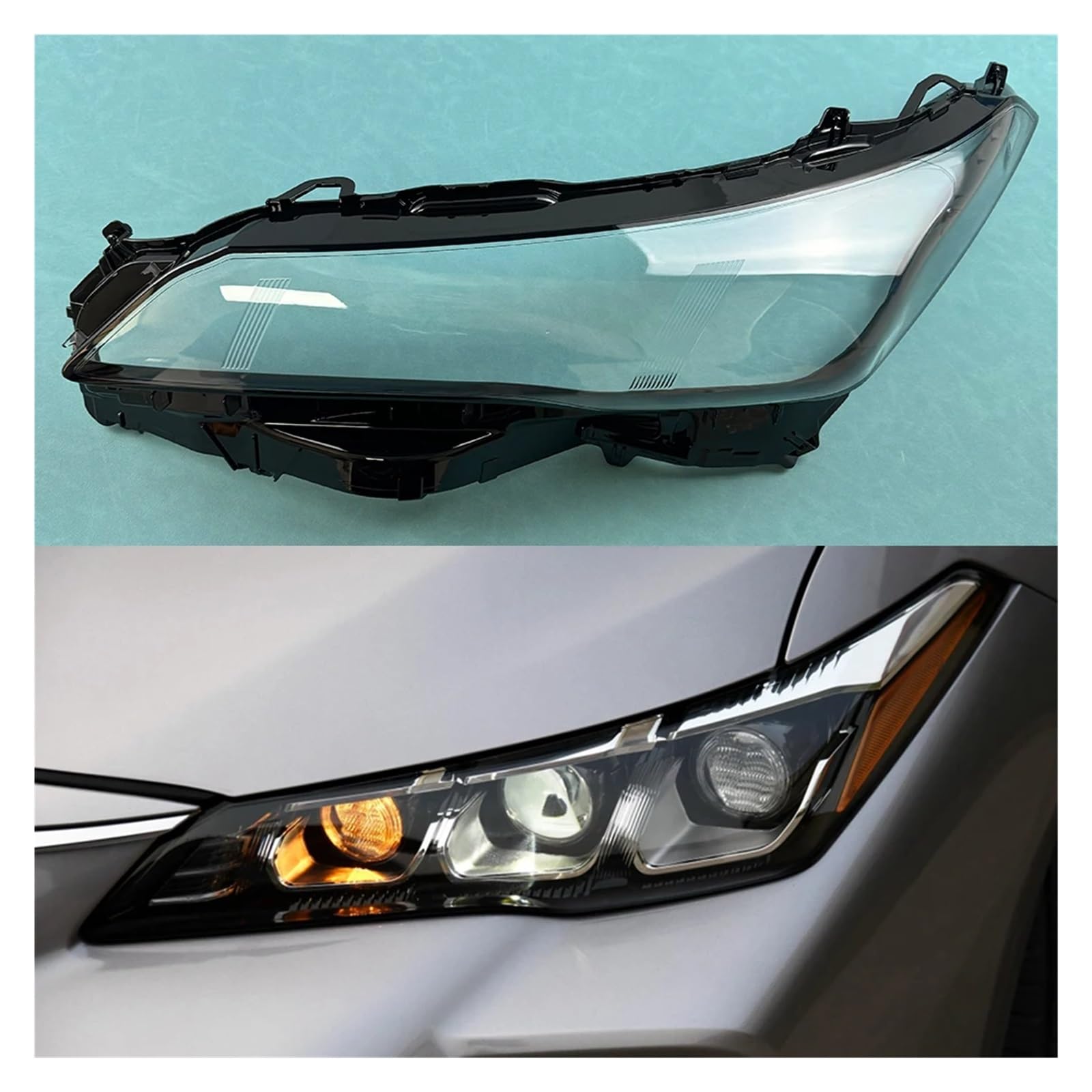 Kompatibel for Toyota Avalon 2019 2020 2021 Autozubehör Scheinwerferabdeckung Transparenter Lampenschirm Scheinwerferschale(Left) von PDSFFF